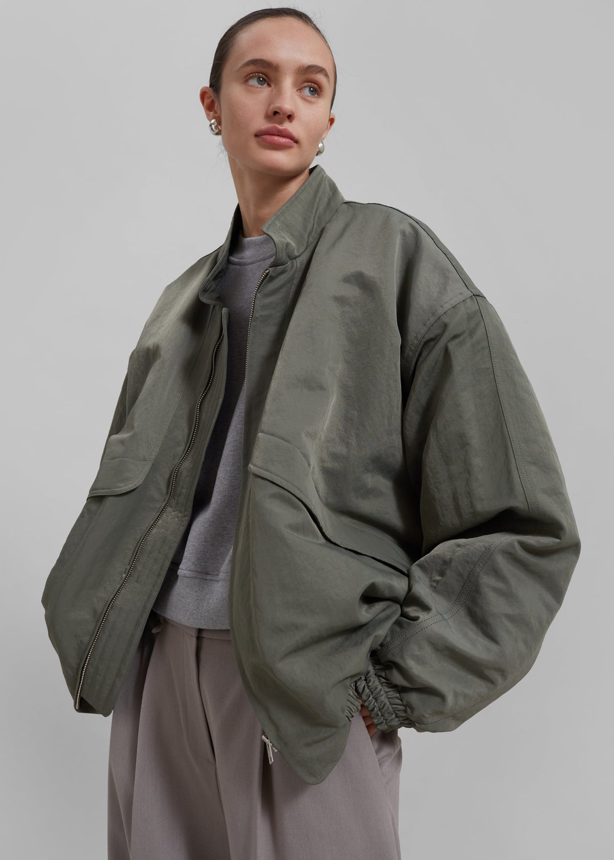 Seth Oversized Jacket - Khaki – view 1 of 14