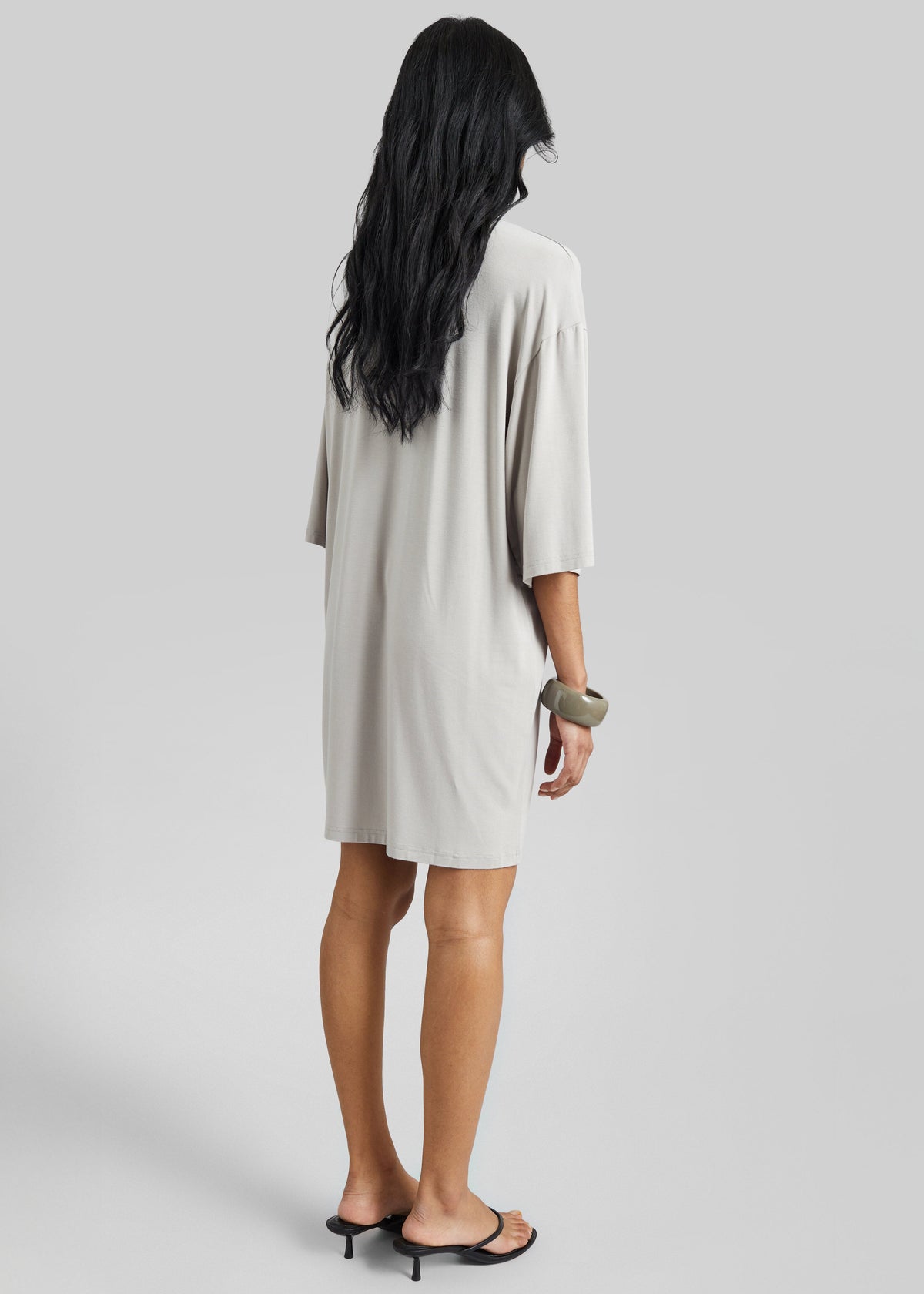 Sian Oversized T-Shirt Dress - Slate Grey – view 6 of 7