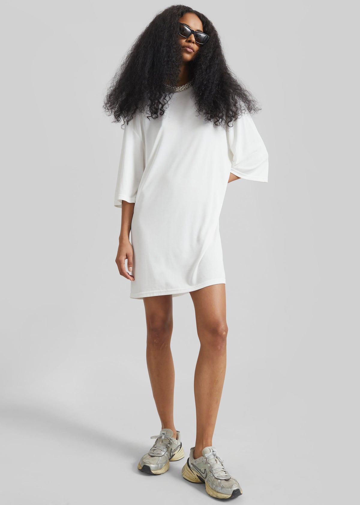 Sian Oversized T-Shirt Dress - White – view 1 of 6