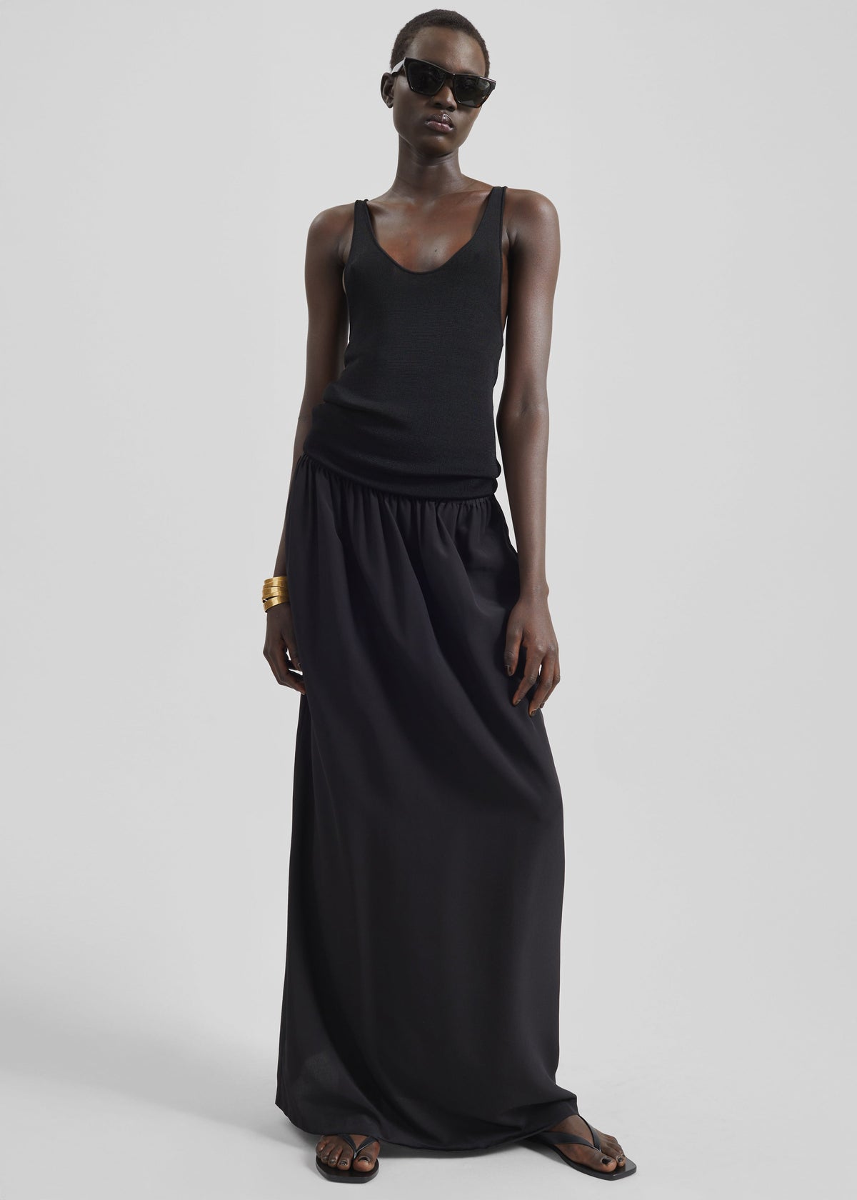 Sibena Silk Maxi Skirt - Black – view 2 of 8