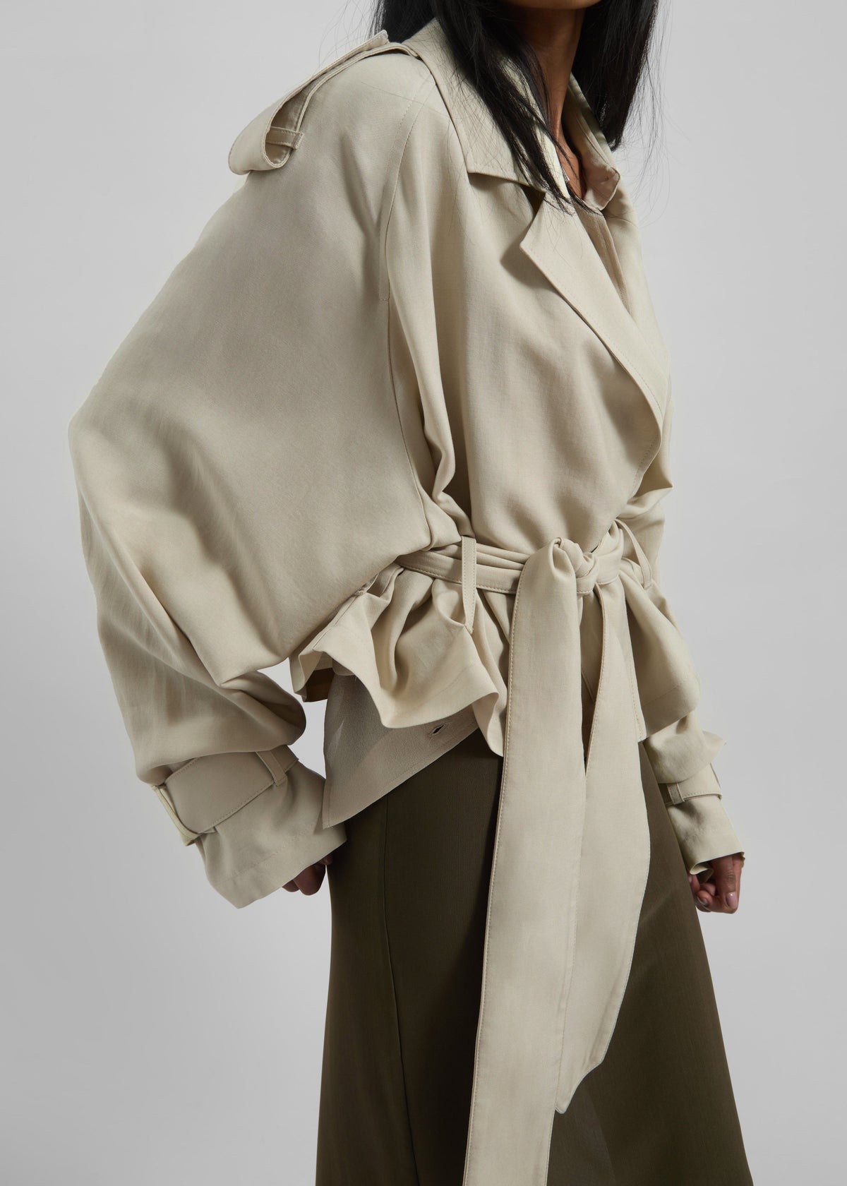 Simona Short Trench - Cement – view 4 of 10