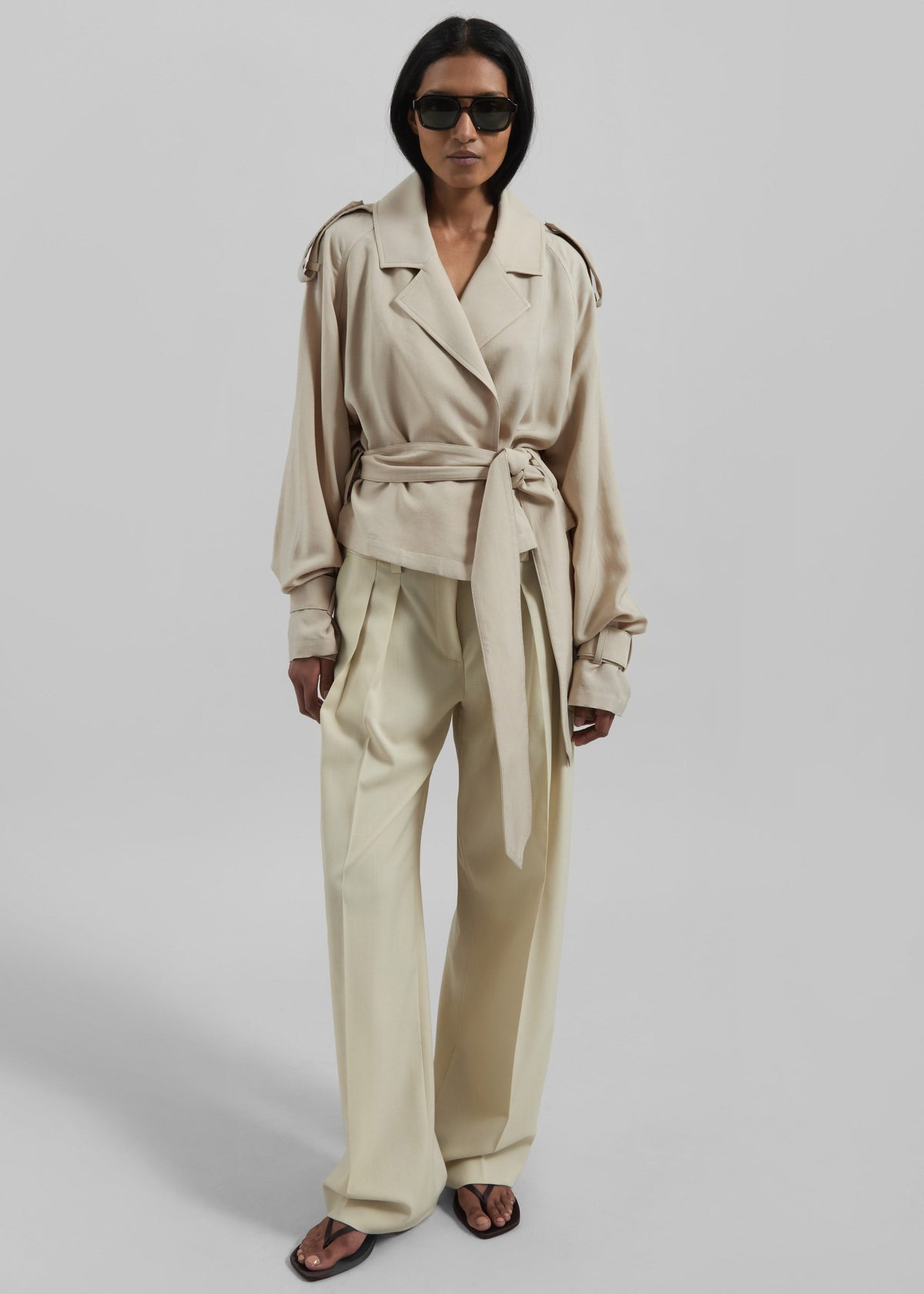 Simona Short Trench - Cement – view 3 of 10