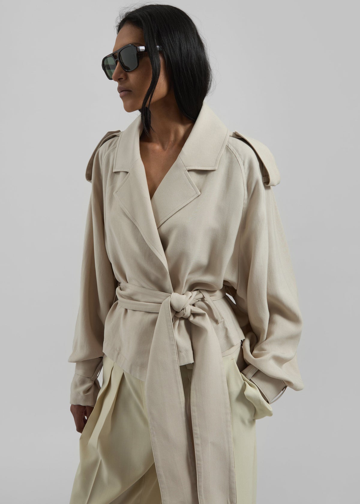 Simona Short Trench - Cement – view 1 of 10
