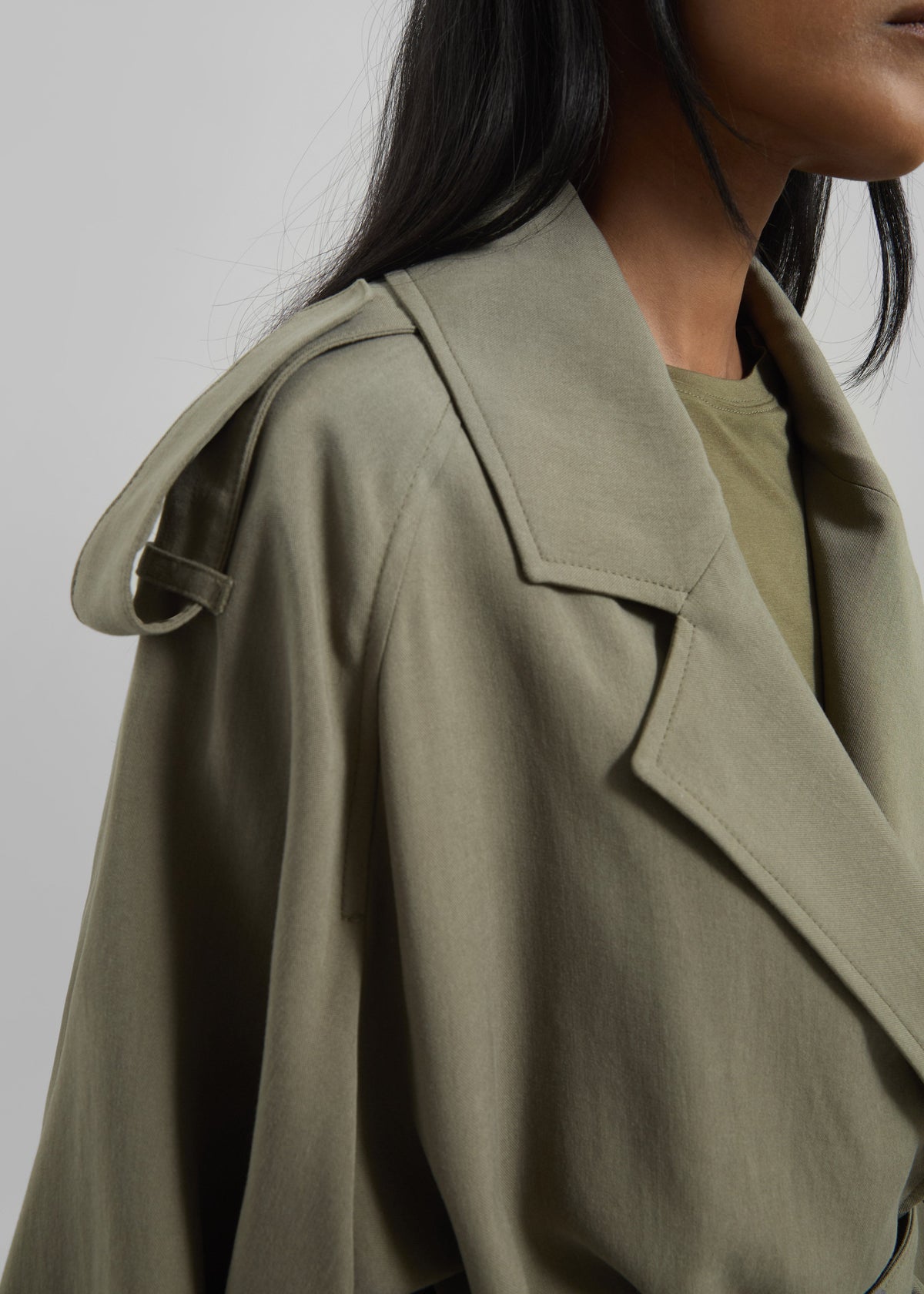 Simona Short Trench - Khaki – view 4 of 6