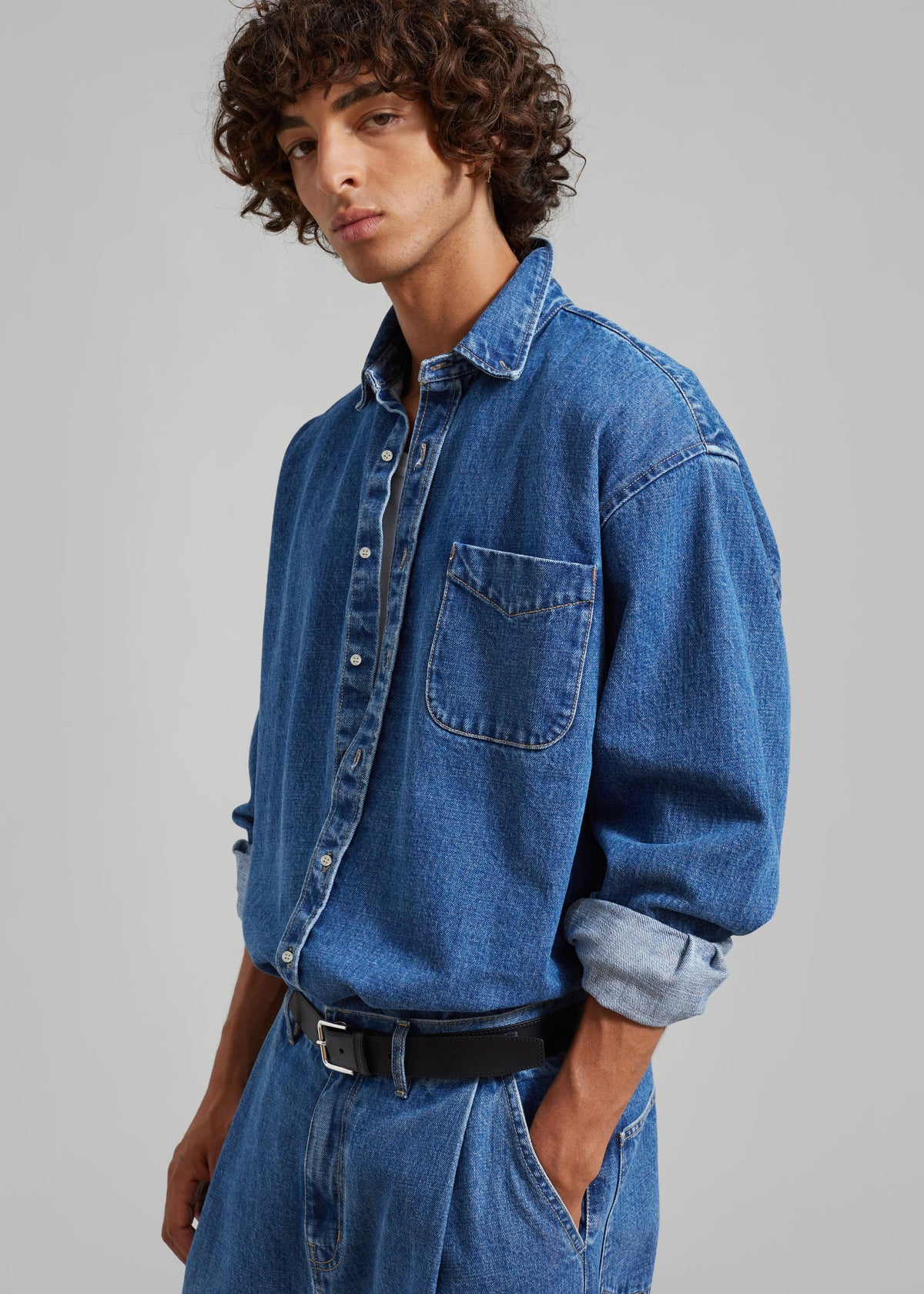 Sinclair Denim Shirt - Medium Wash – view 1 of 9