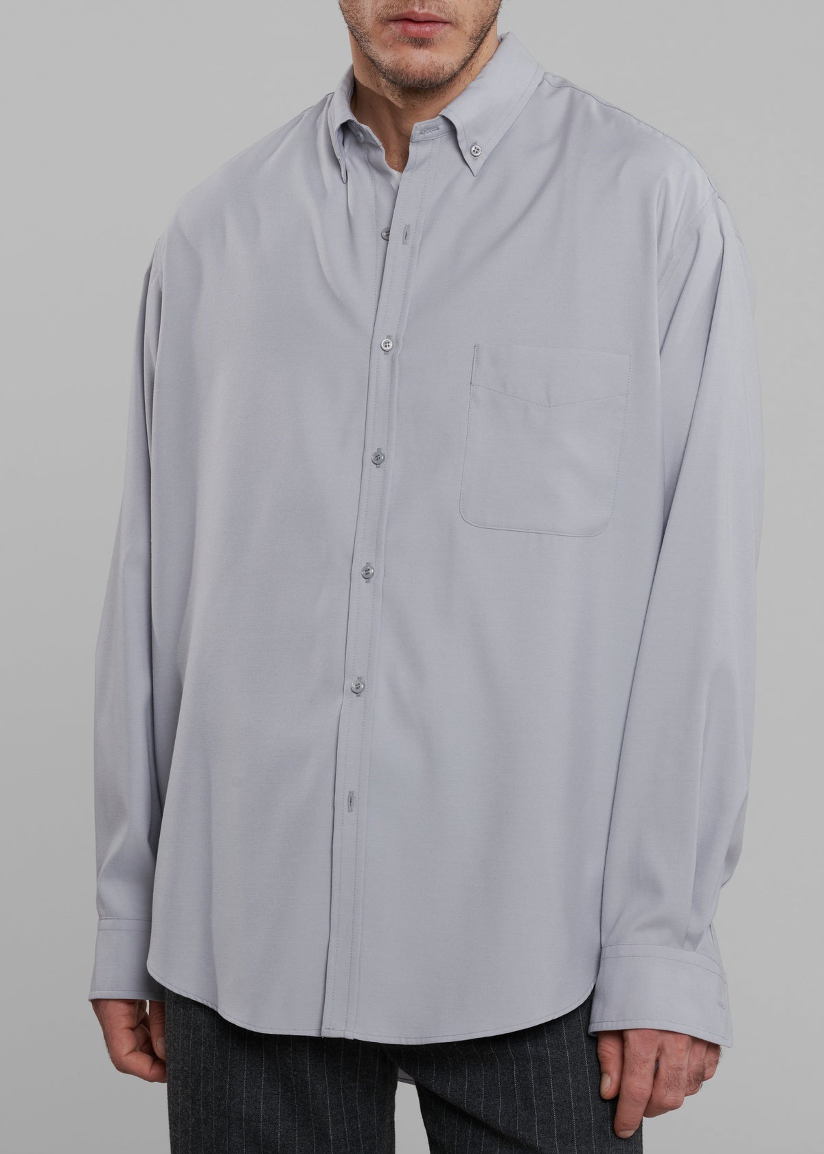 Sinclair Oxford Shirt - Grey – view 2 of 11