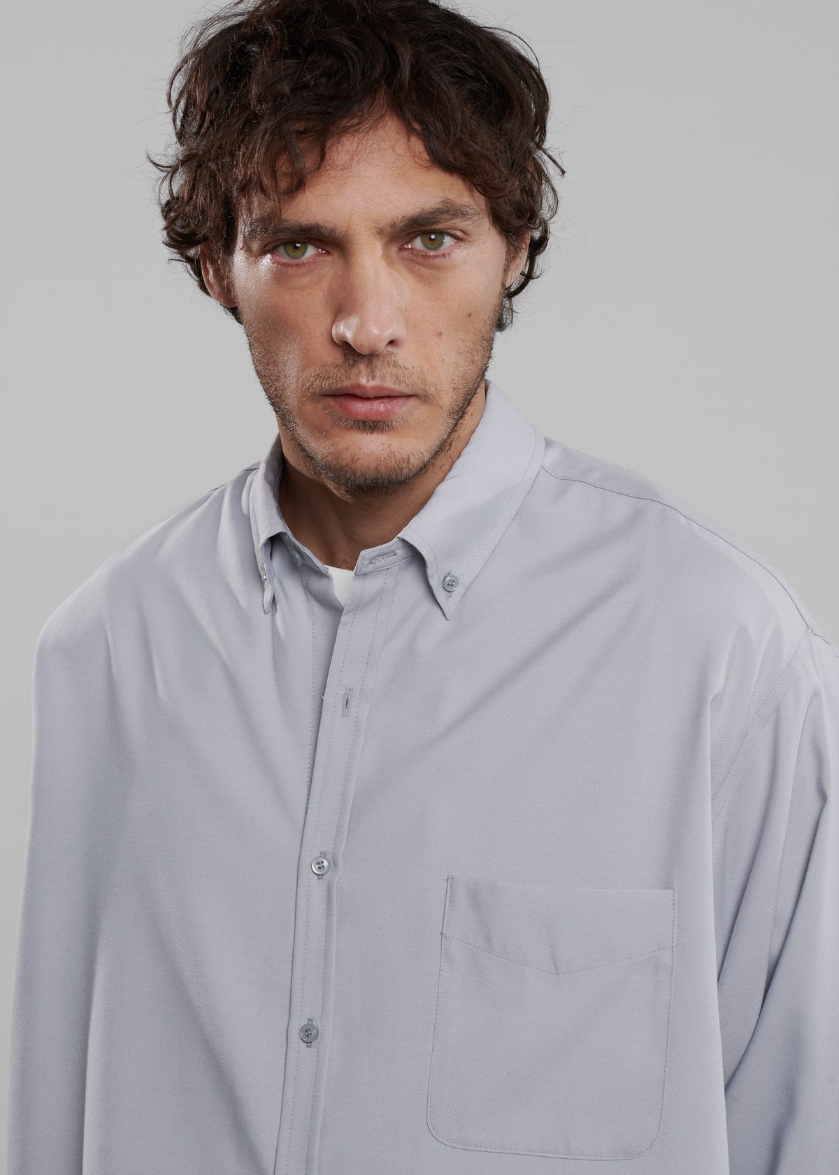 Sinclair Oxford Shirt - Grey – view 3 of 11