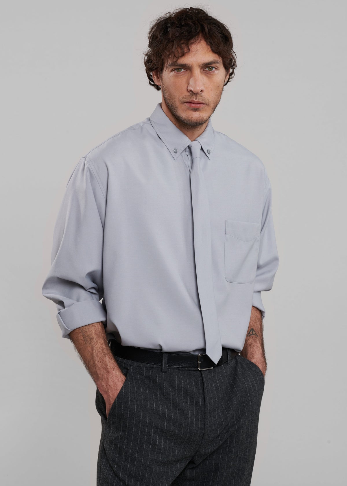 Sinclair Oxford Shirt - Grey – view 8 of 11