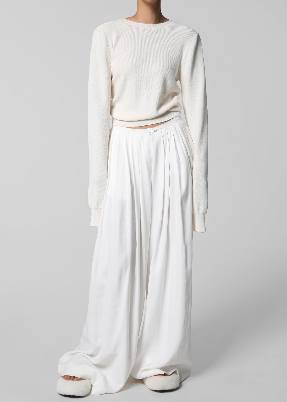 Sloane Wide Leg Trousers - White – view 10 of 22
