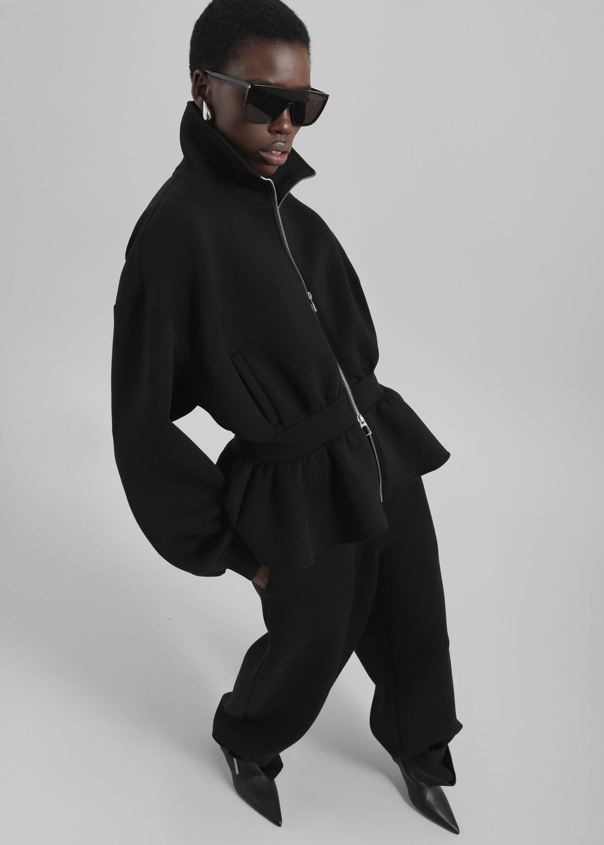 Sorelle Peplum Jacket - Black – view 1 of 7