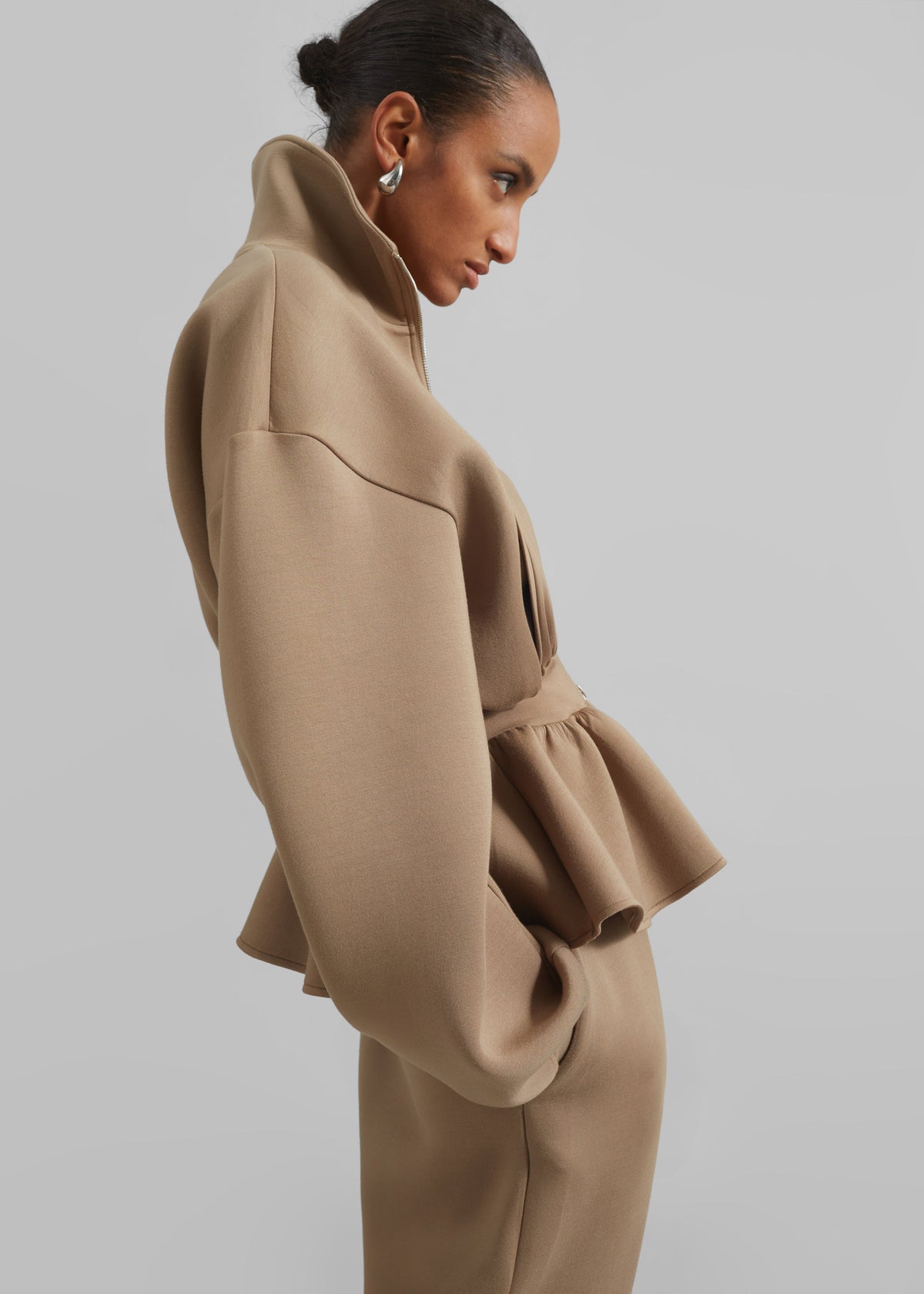 Sorelle Peplum Jacket - Camel – view 3 of 8