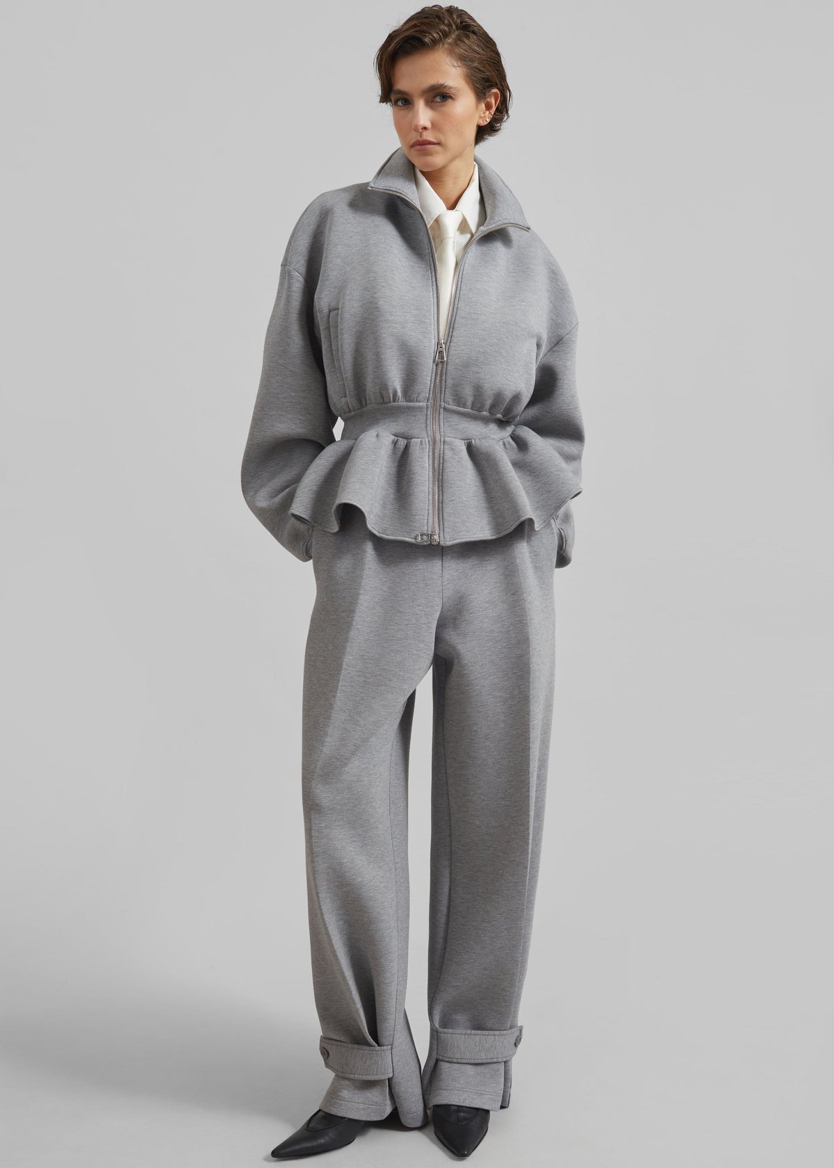 Sorelle Peplum Jacket - Grey – view 2 of 7