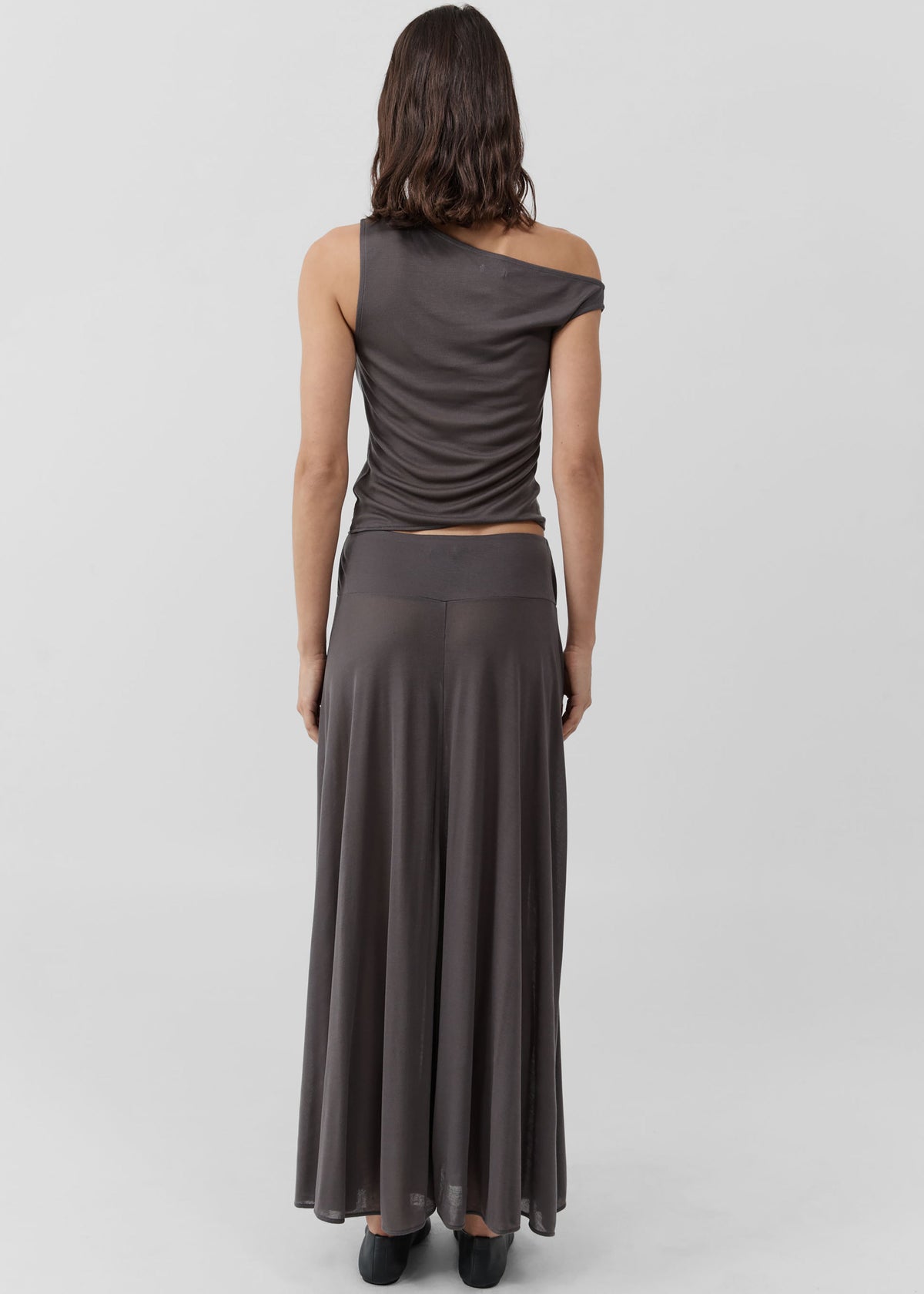 St. Agni Fine Jersey Asymm Top - Soot – view 6 of 7