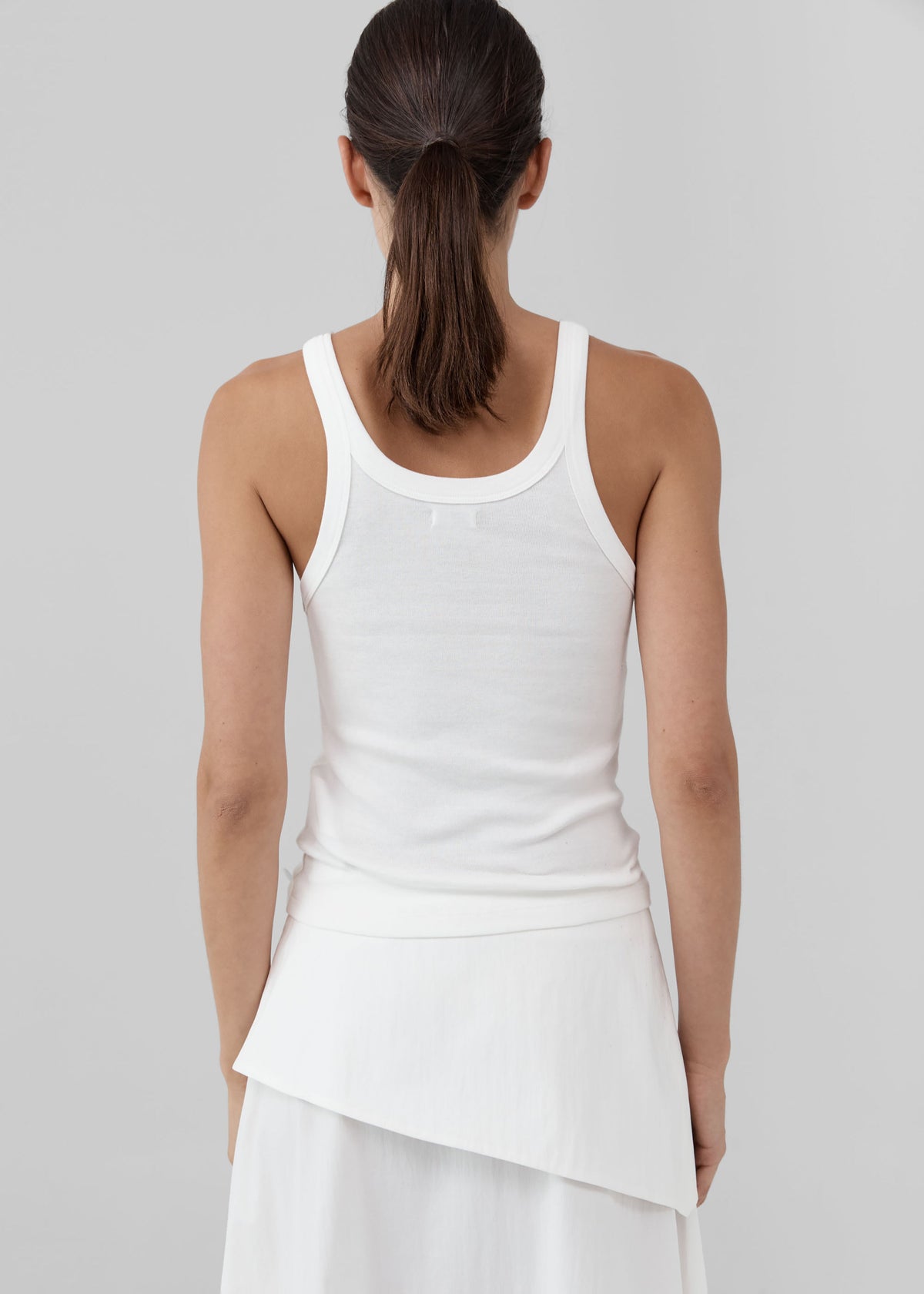 St. Agni Organic Cotton Racer Singlet - White – view 4 of 5