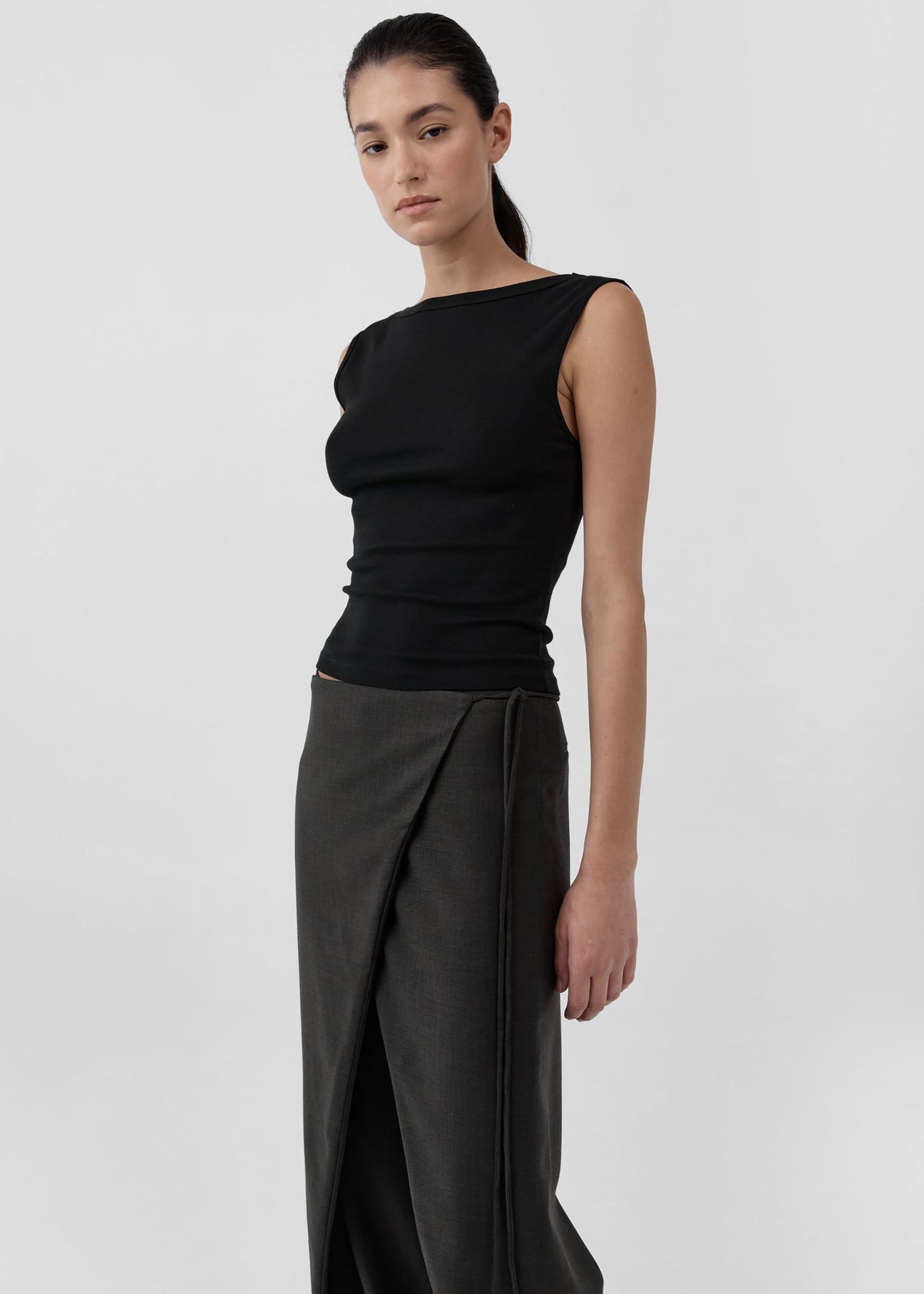 St. Agni Organic Cotton Ballerina Top - Jet Black – view 5 of 7
