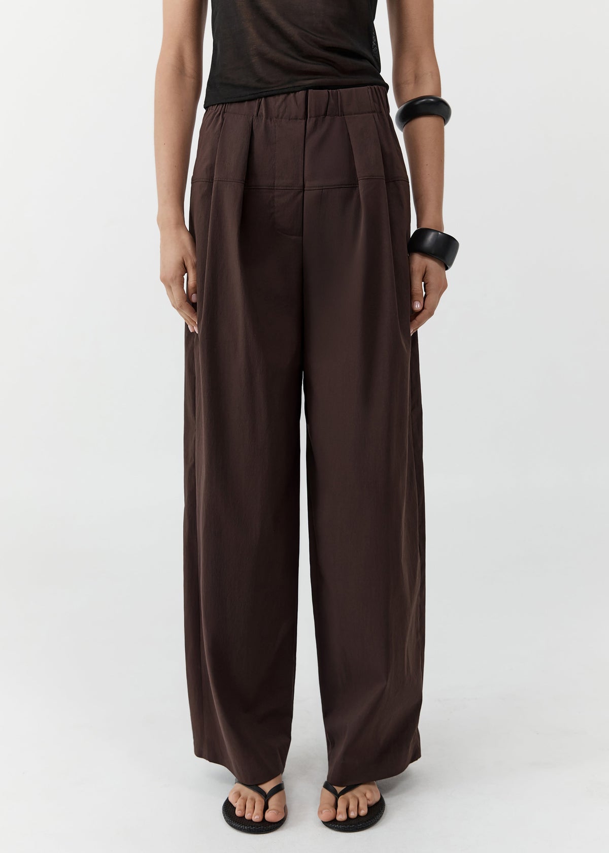 St. Agni Relaxed Pleat Pants - Bark – view 2 of 7