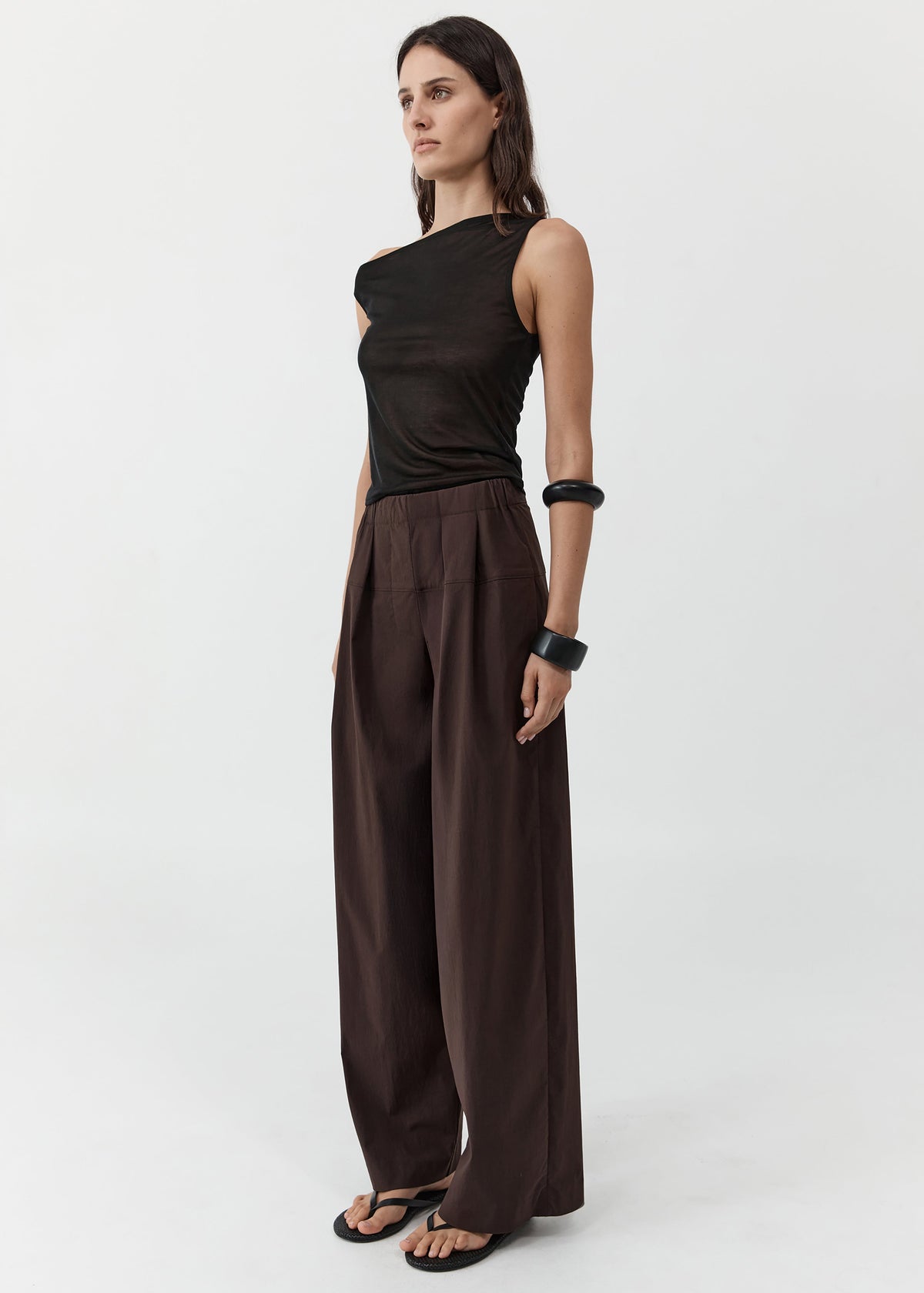 St. Agni Relaxed Pleat Pants - Bark – view 4 of 7