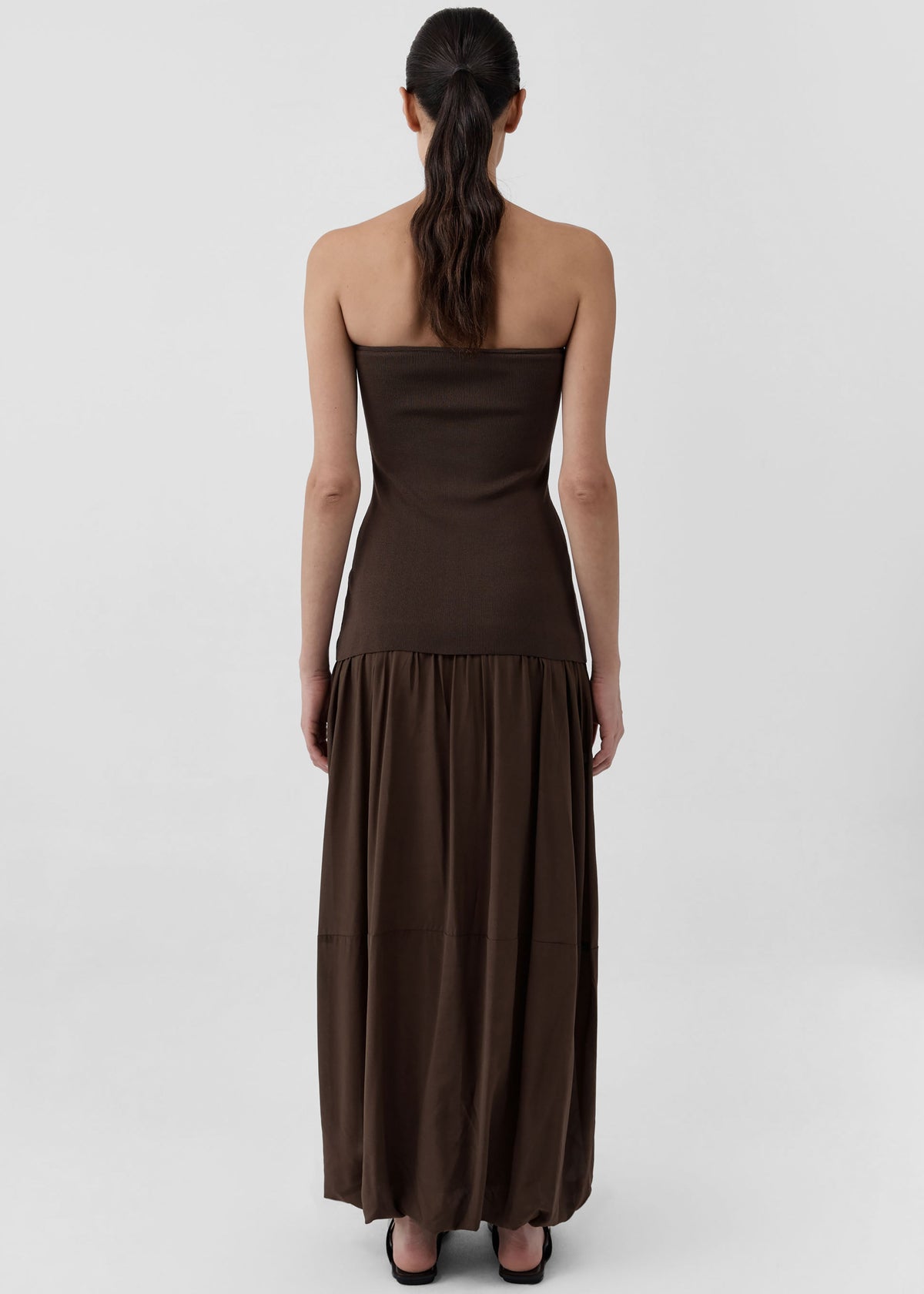 St. Agni Strapless Balloon Hem Dress - Cedar – view 4 of 5