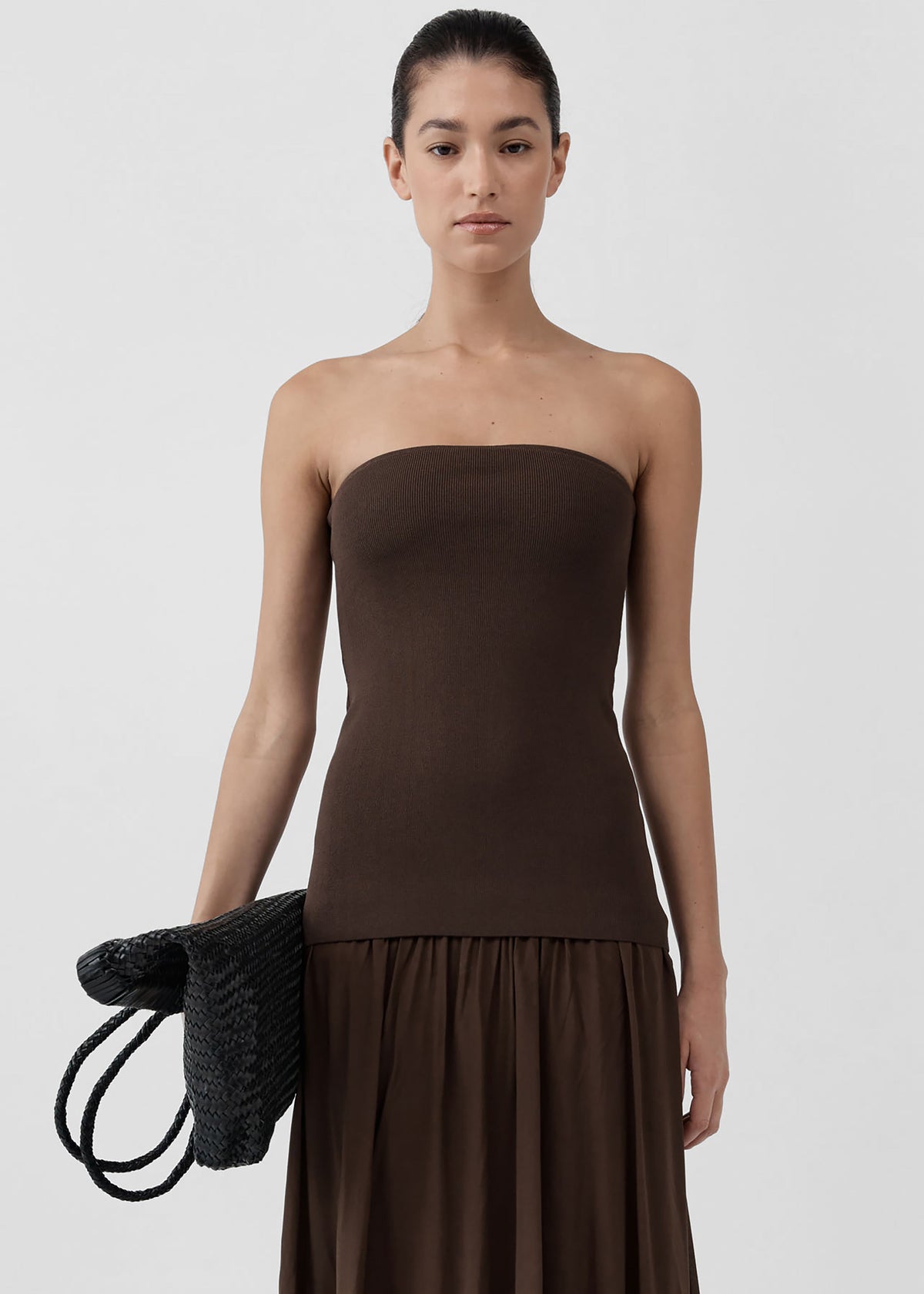 St. Agni Strapless Balloon Hem Dress - Cedar – view 2 of 5