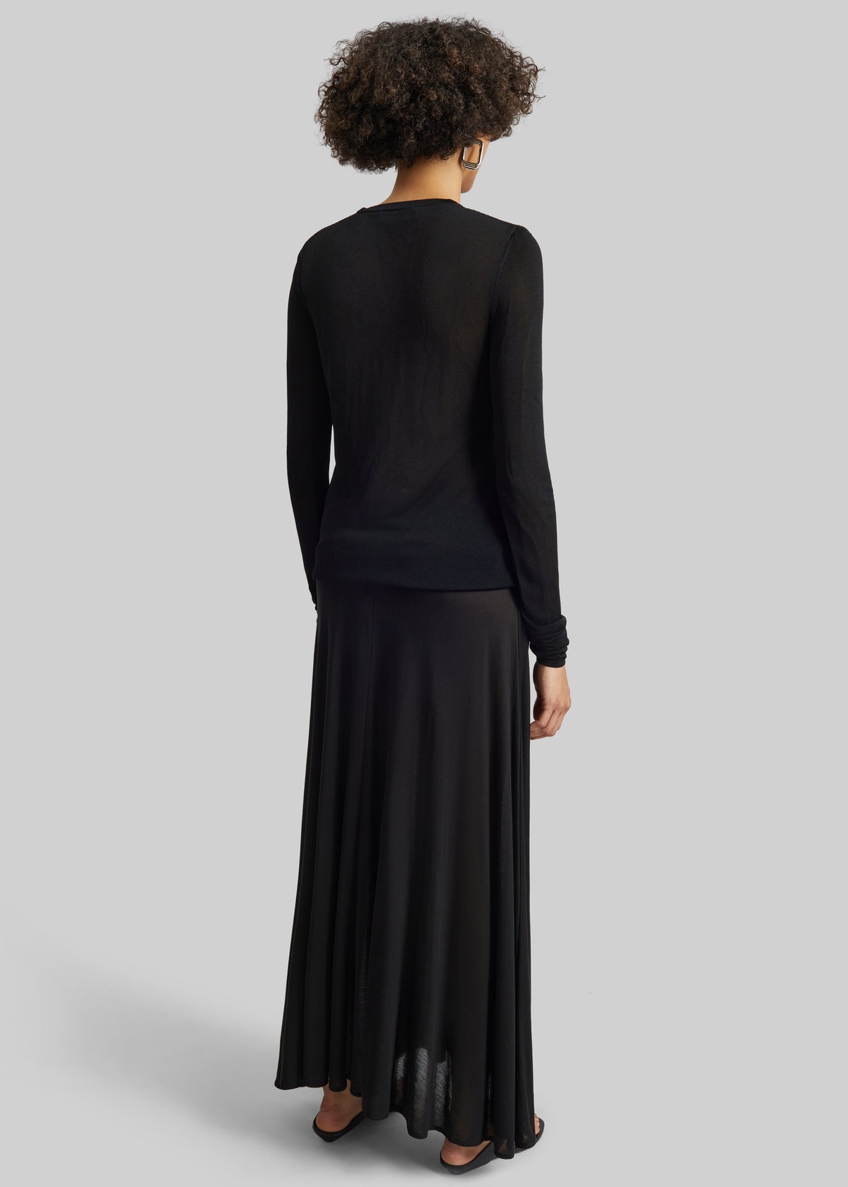 St. Agni Fluid Jersey Skirt - Black – view 5 of 6