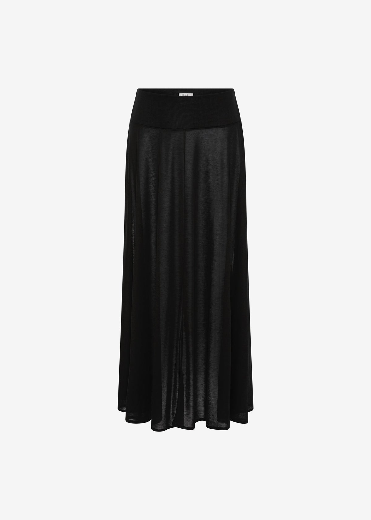 St. Agni Fluid Jersey Skirt - Black – view 6 of 6