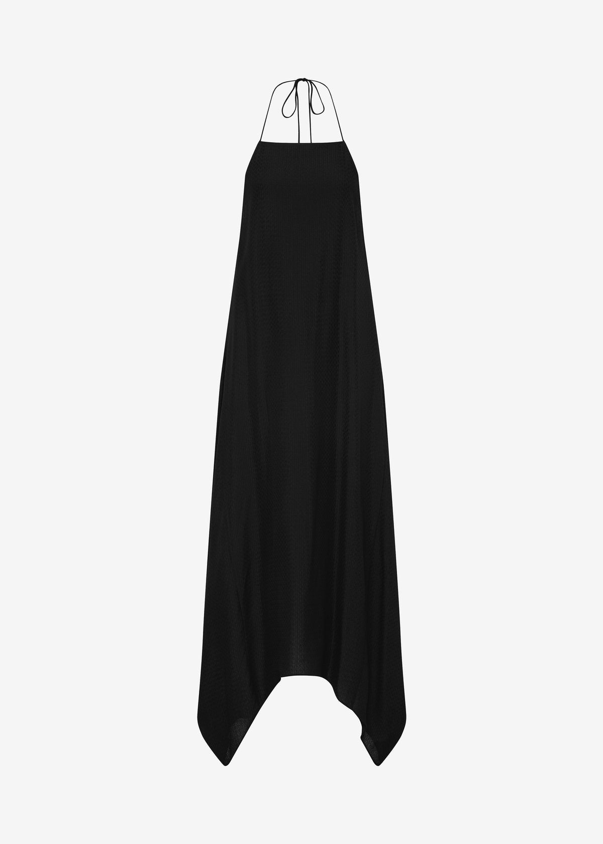 St. Agni Textured Weave Halter Dress - Black – view 7 of 7
