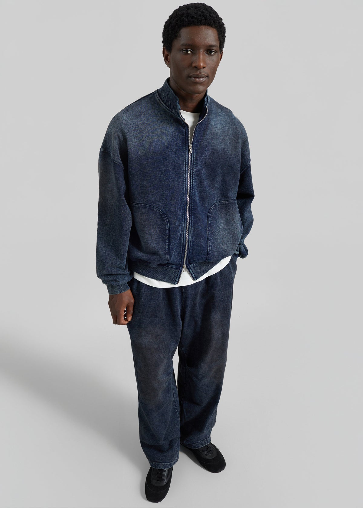 Stamford Zip-Up Jacket - Medium Wash – view 2 of 7