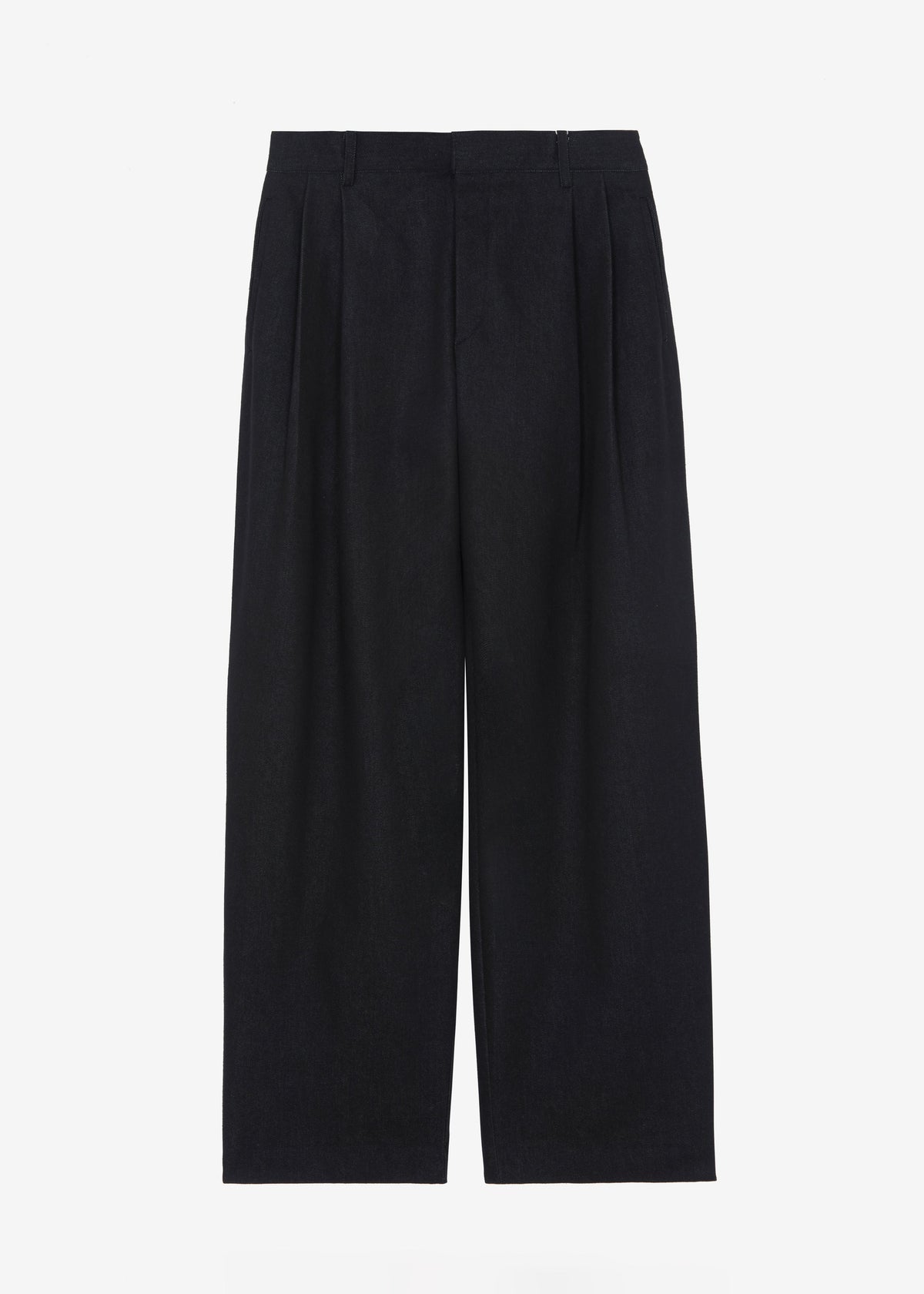 Stephen Pleated Denim Trousers - Black – view 8 of 8