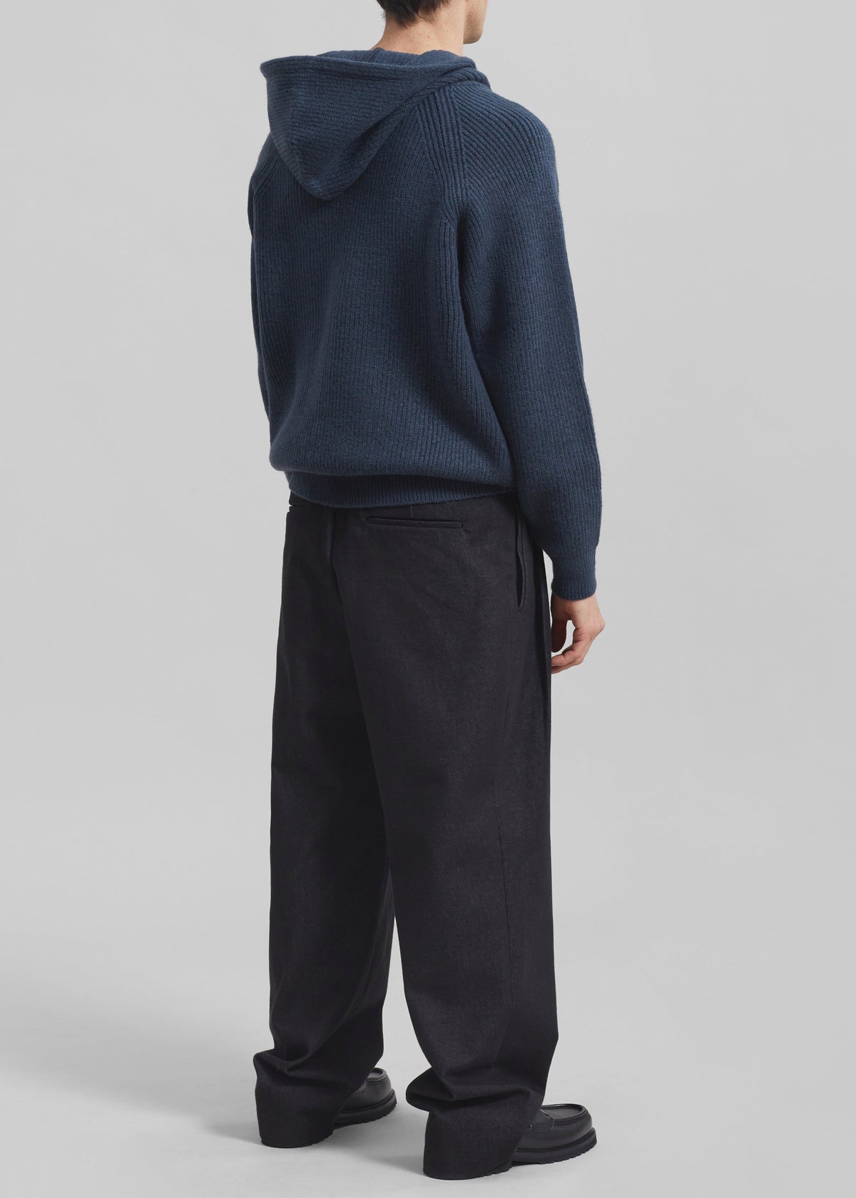 Stephen Pleated Denim Trousers - Black – view 7 of 8