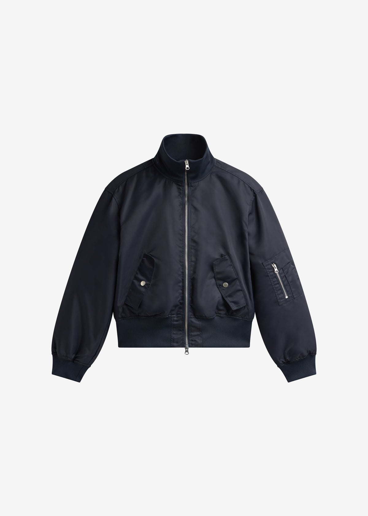Storm Cropped Bomber Jacket - Navy – view 9 of 9