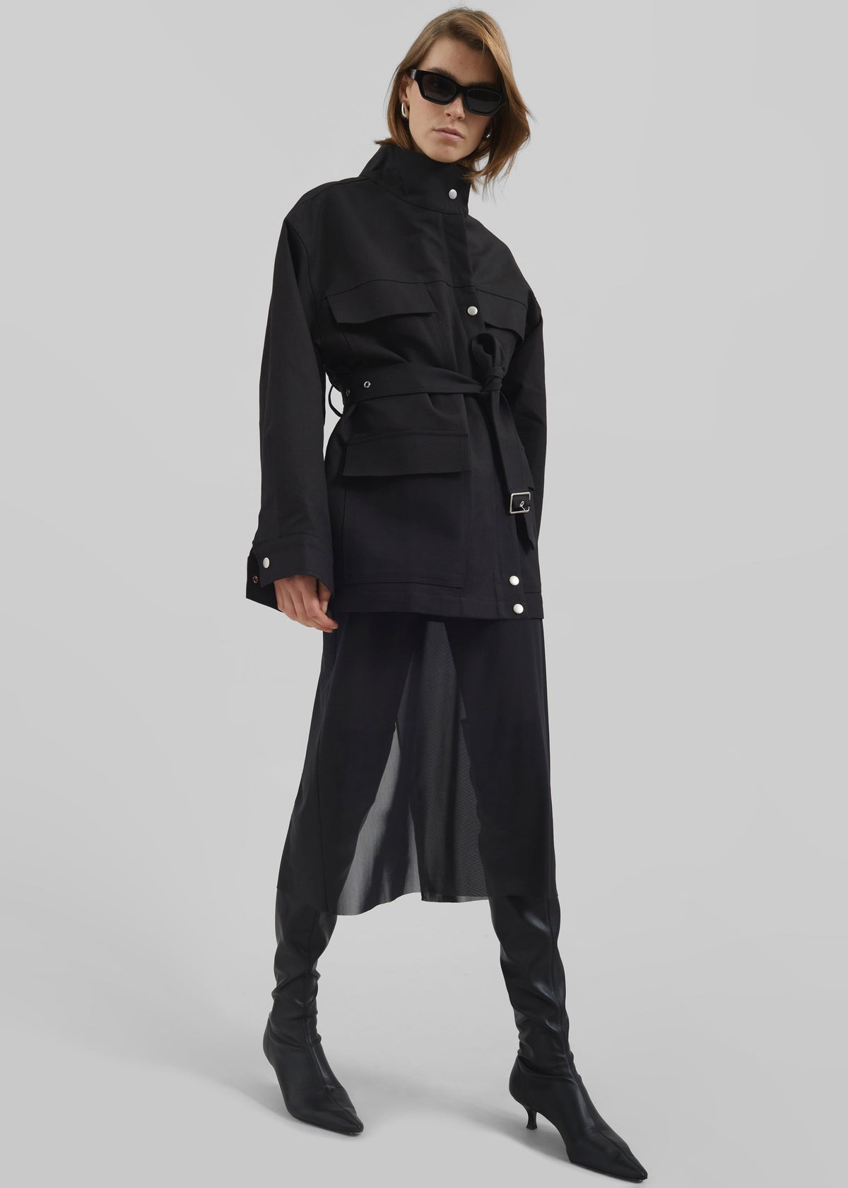 Suva Sheer Skirt - Black – view 2 of 11