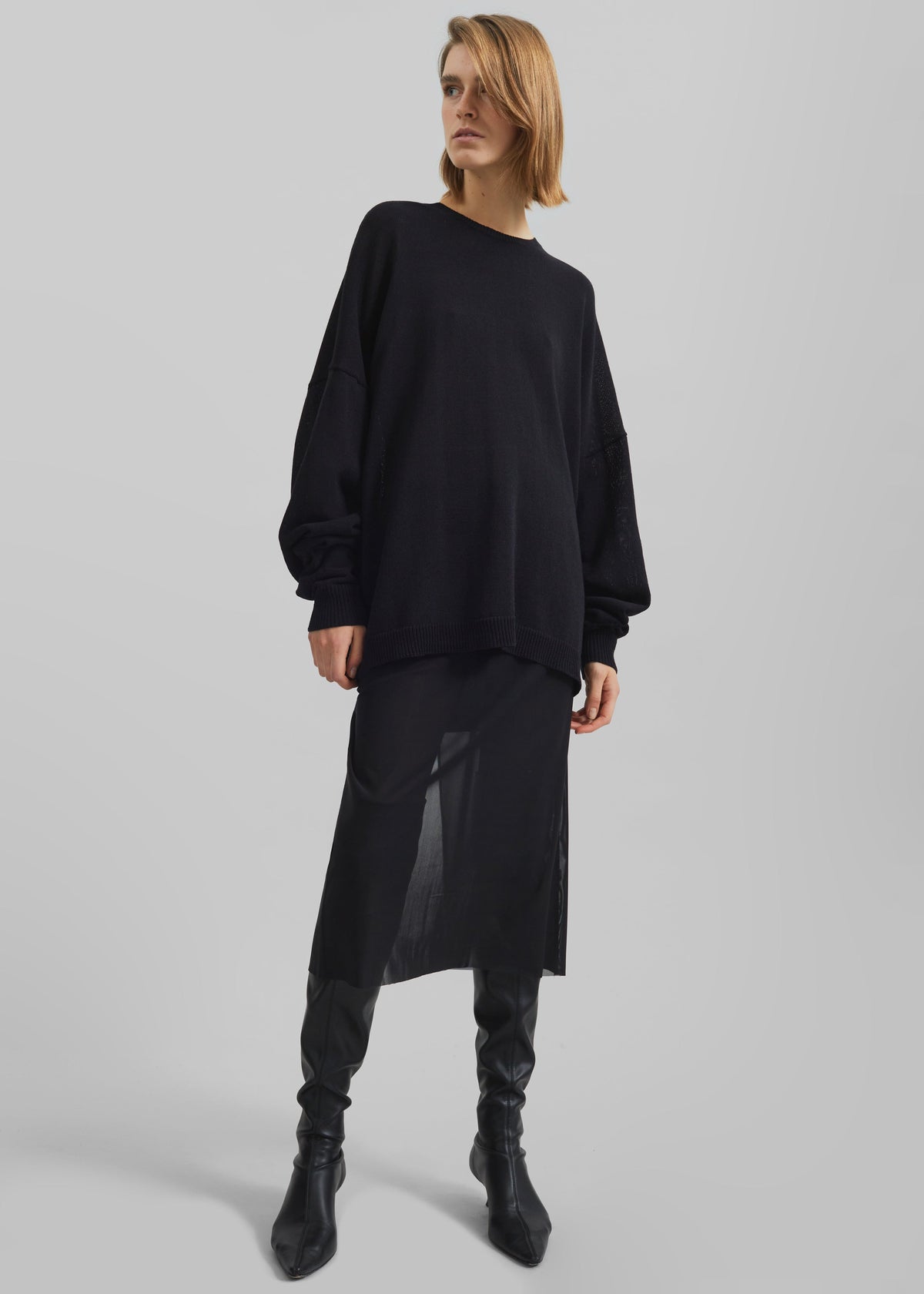 Suva Sheer Skirt - Black – view 4 of 11