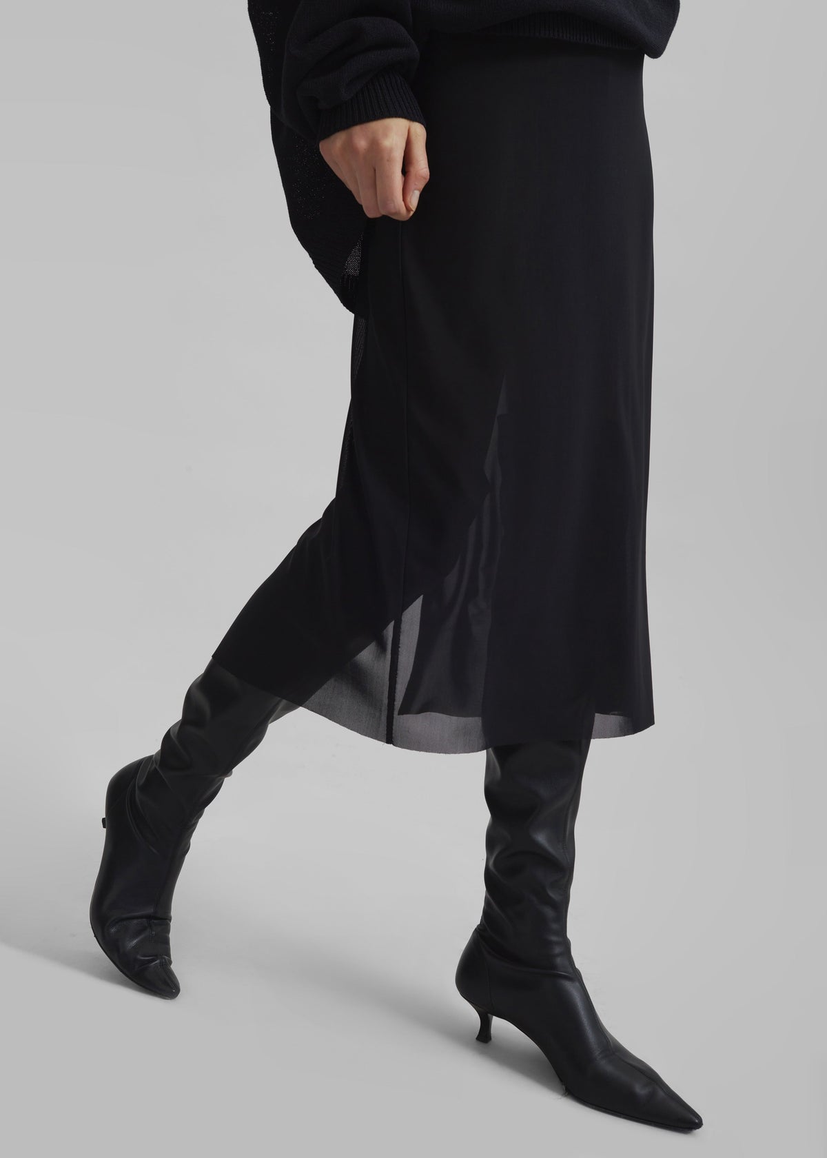 Suva Sheer Skirt - Black – view 3 of 11