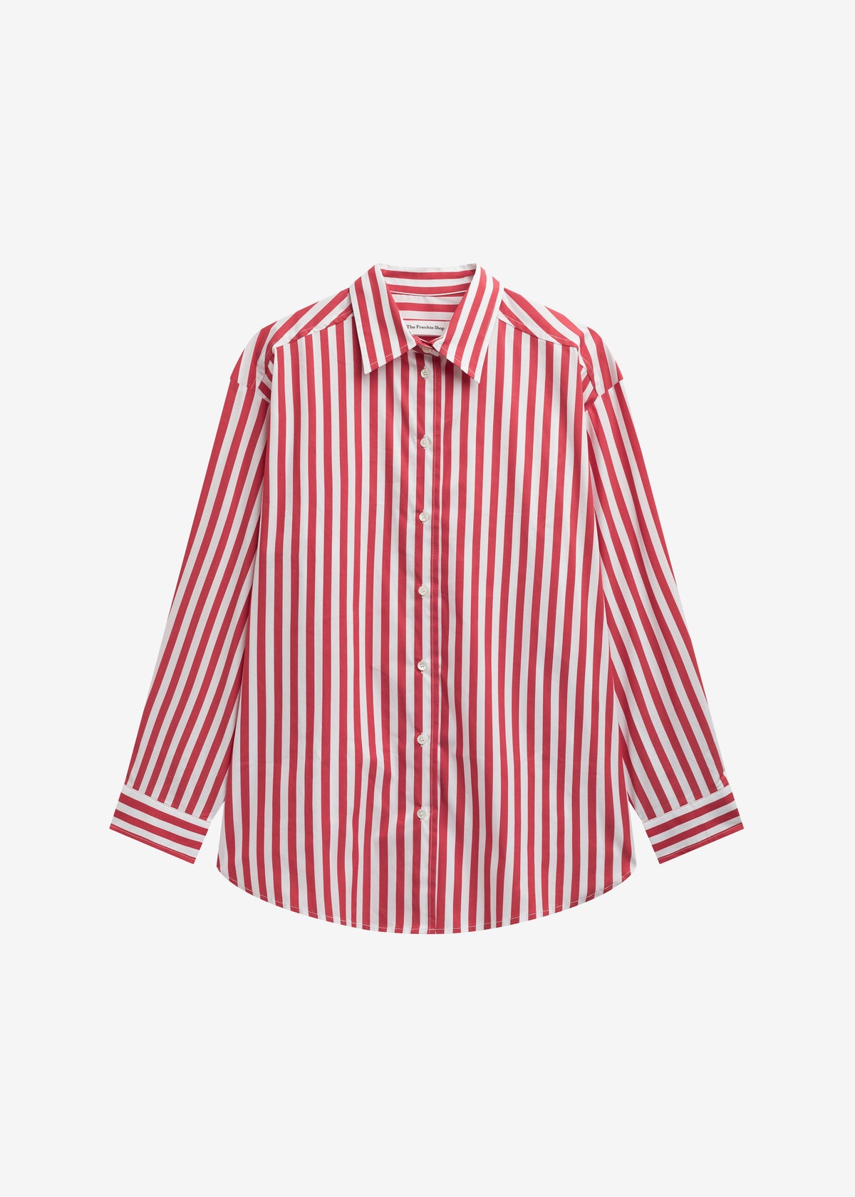 Sylvia Oxford Shirt - White/Red Stripe – view 9 of 9