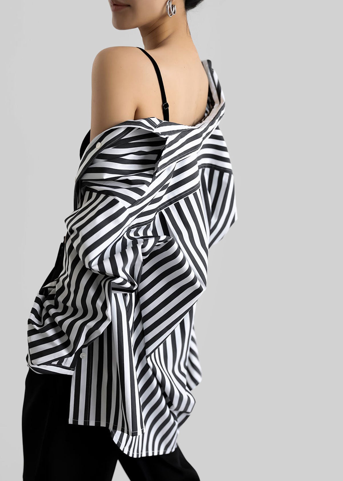 Sylvia Oxford Shirt - Black/White Stripe – view 5 of 11