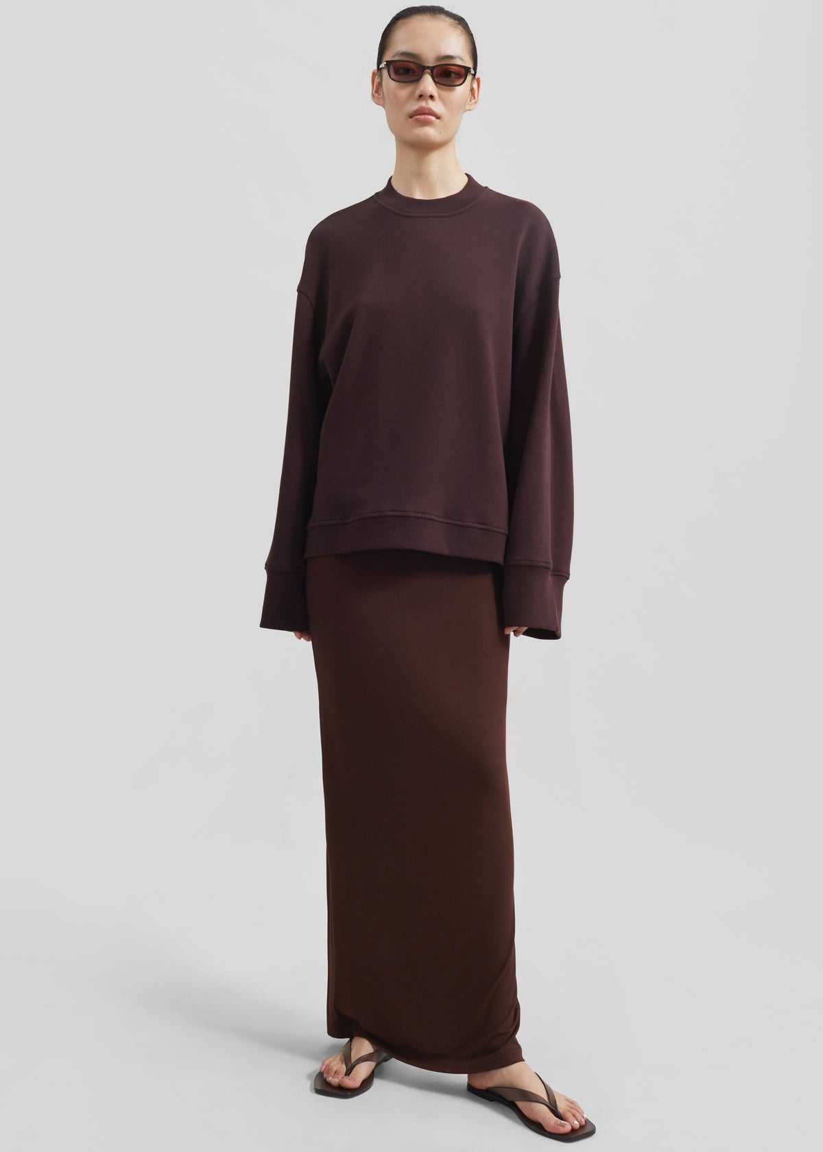 Talia Sweatshirt - Dark Plum – view 9 of 11