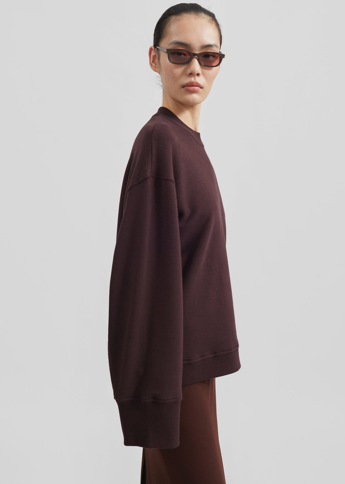 Talia Sweatshirt - Dark Plum – view 5 of 11