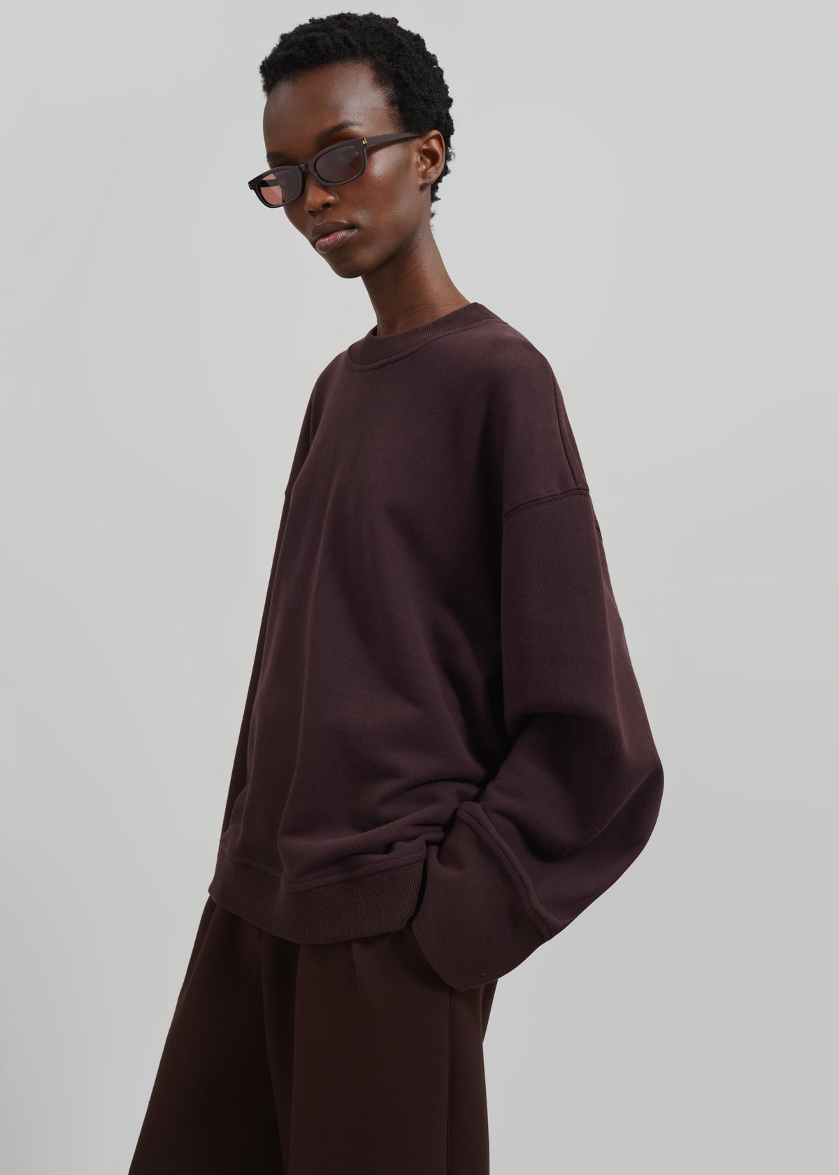Talia Sweatshirt - Dark Plum – view 1 of 11