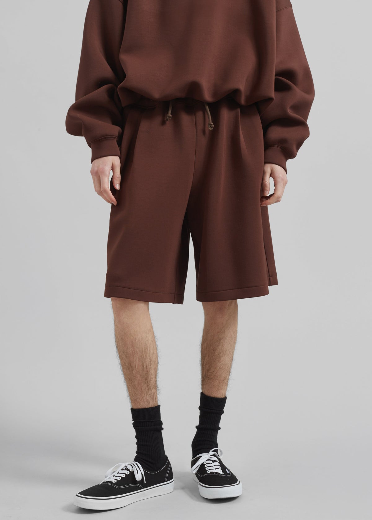 Tate Sweat Shorts - Brown – view 2 of 8