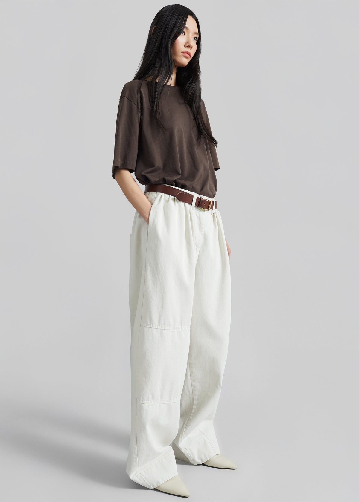 Teano Curved Pants - Off White – view 5 of 11