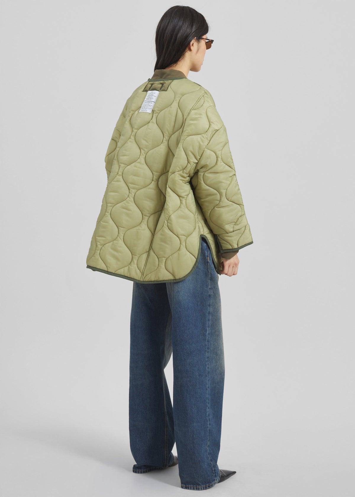 Teddy Quilted Jacket - Moss Green – view 10 of 11