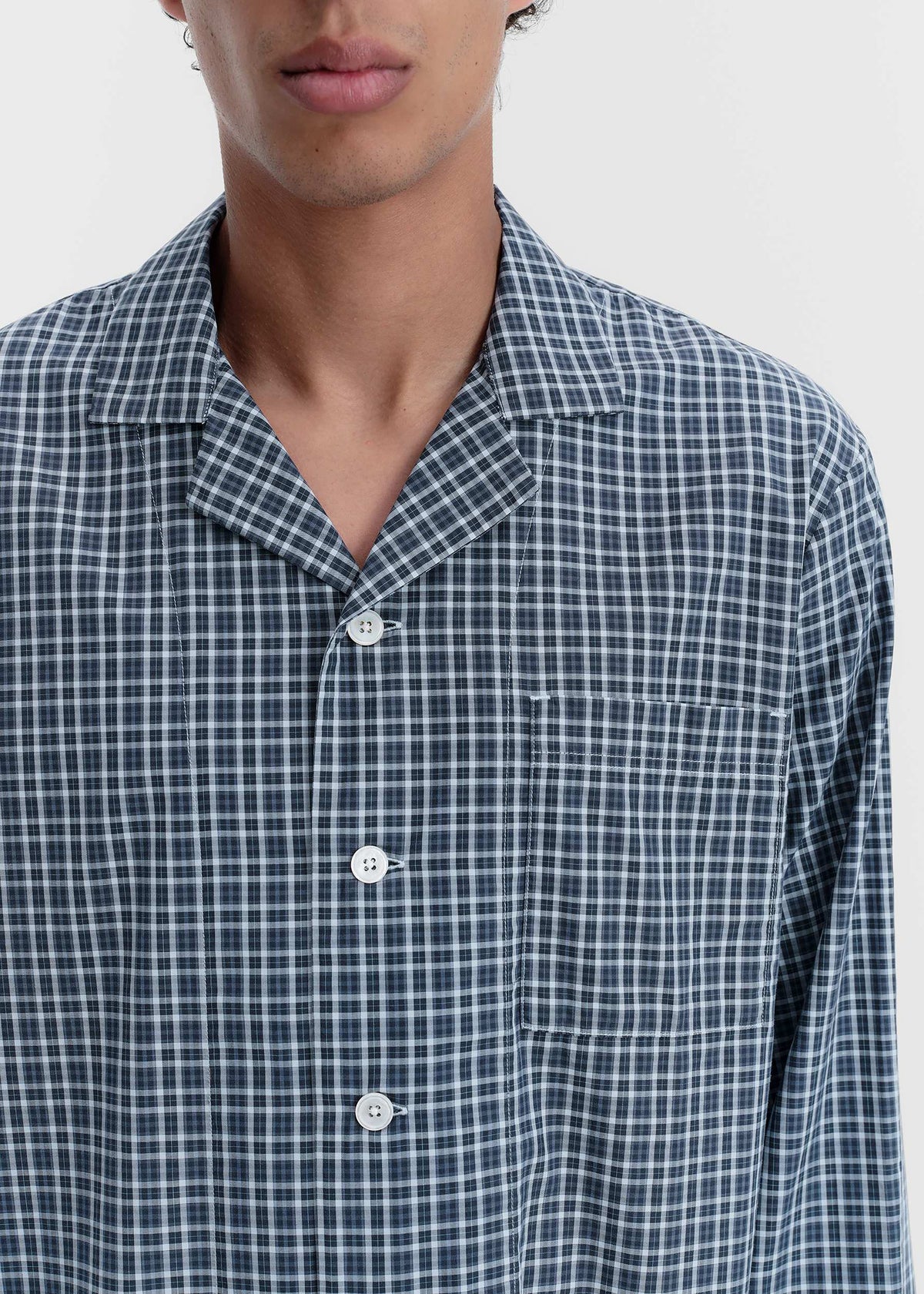 Tekla Fine Twill Long-Sleeved Shirt - Lanegan Checks – view 7 of 10
