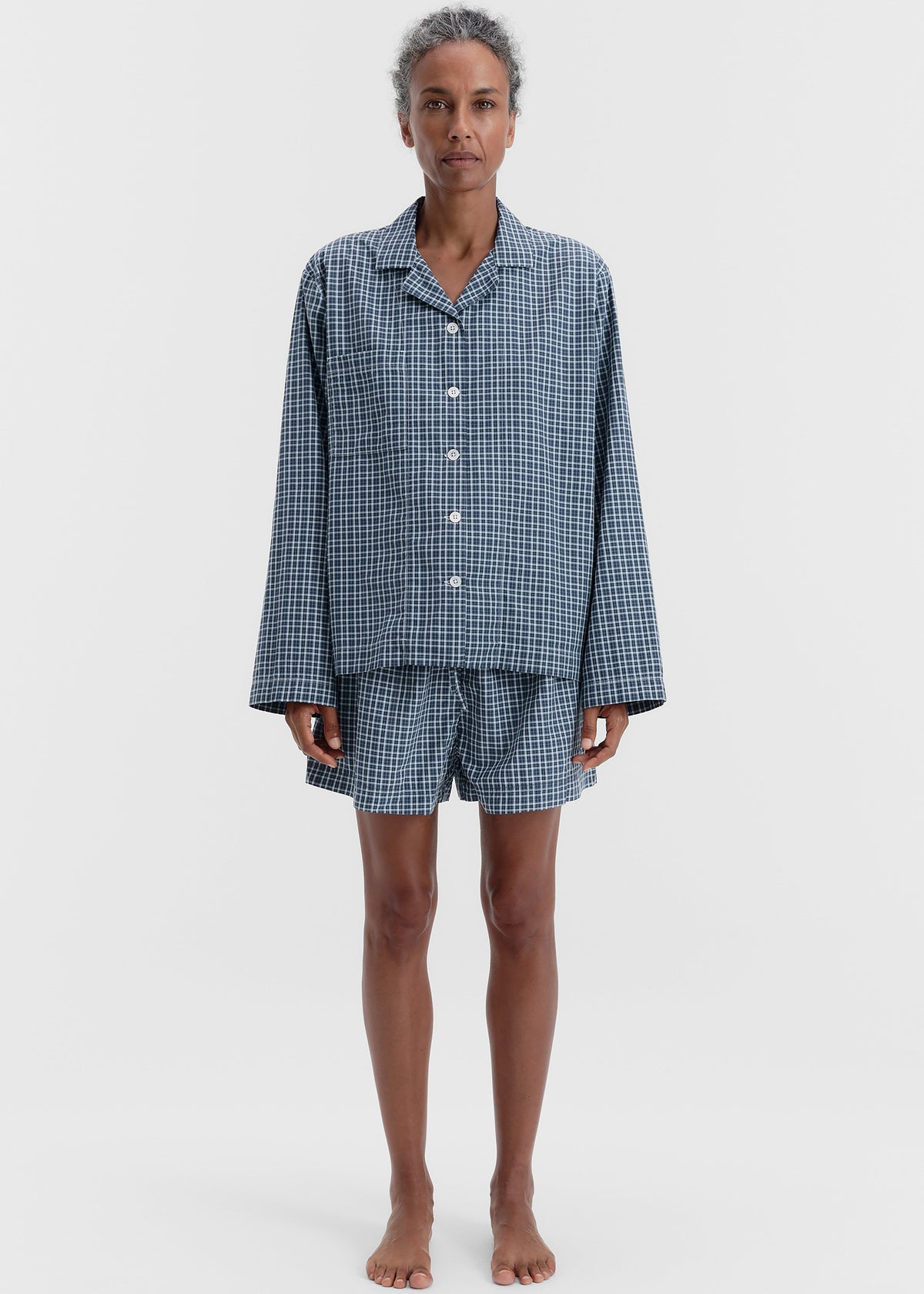 Tekla Fine Twill Long-Sleeved Shirt - Lanegan Checks – view 1 of 10