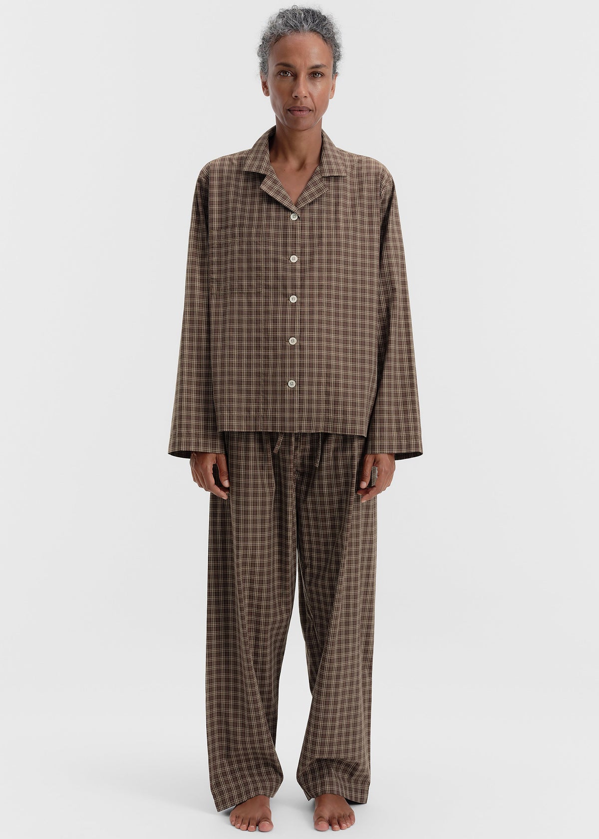 Tekla Fine Twill Pants - Serra Checks – view 1 of 7