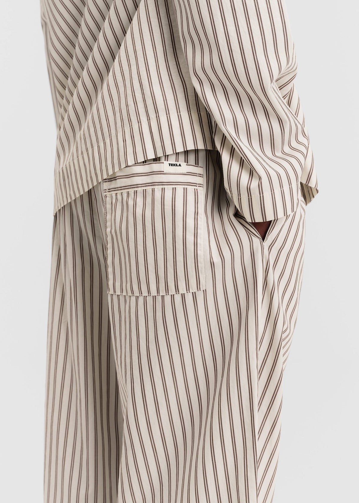 Tekla Poplin Pyjama Pants - Hopper Stripes – view 3 of 9