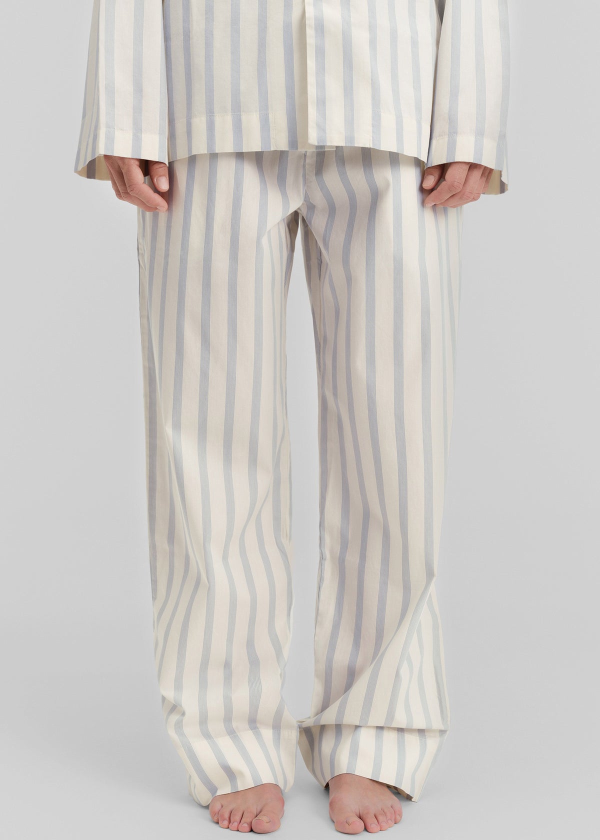Tekla Poplin Pyjama Pants - Needle Stripes – view 1 of 9