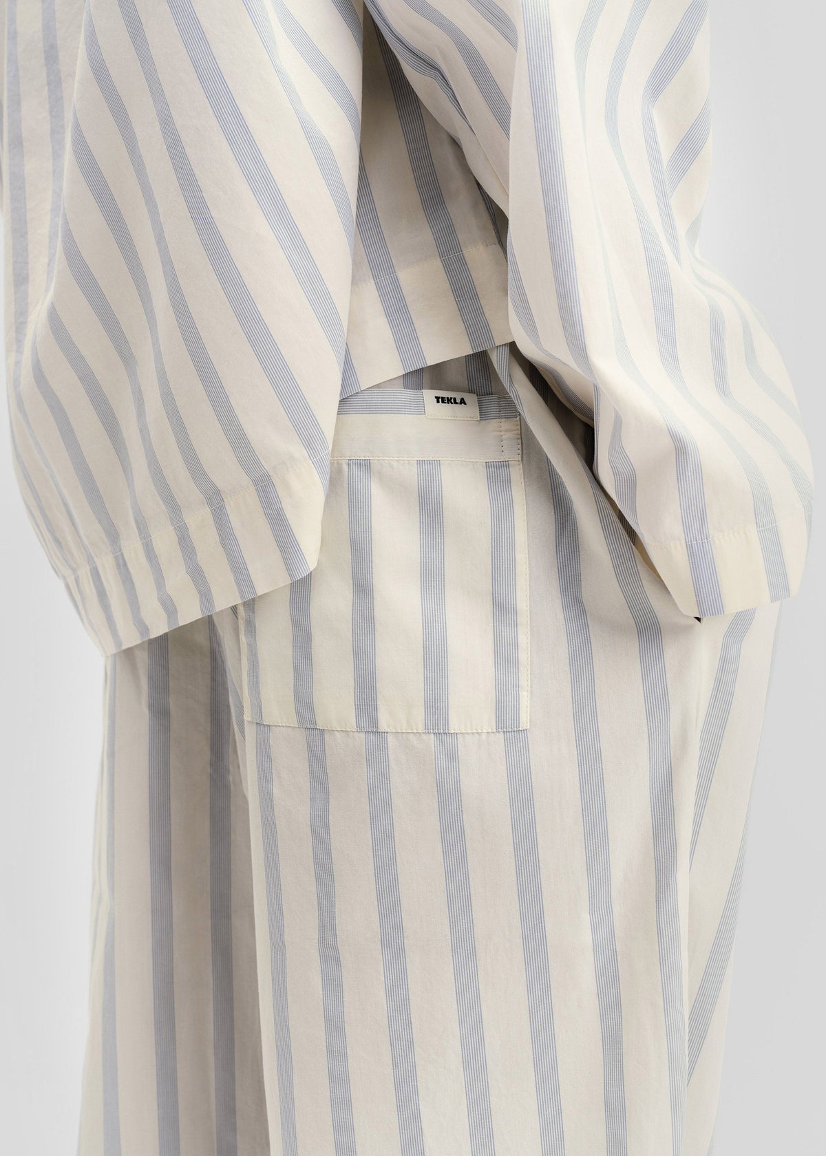 Tekla Poplin Pyjama Pants - Needle Stripes – view 2 of 9