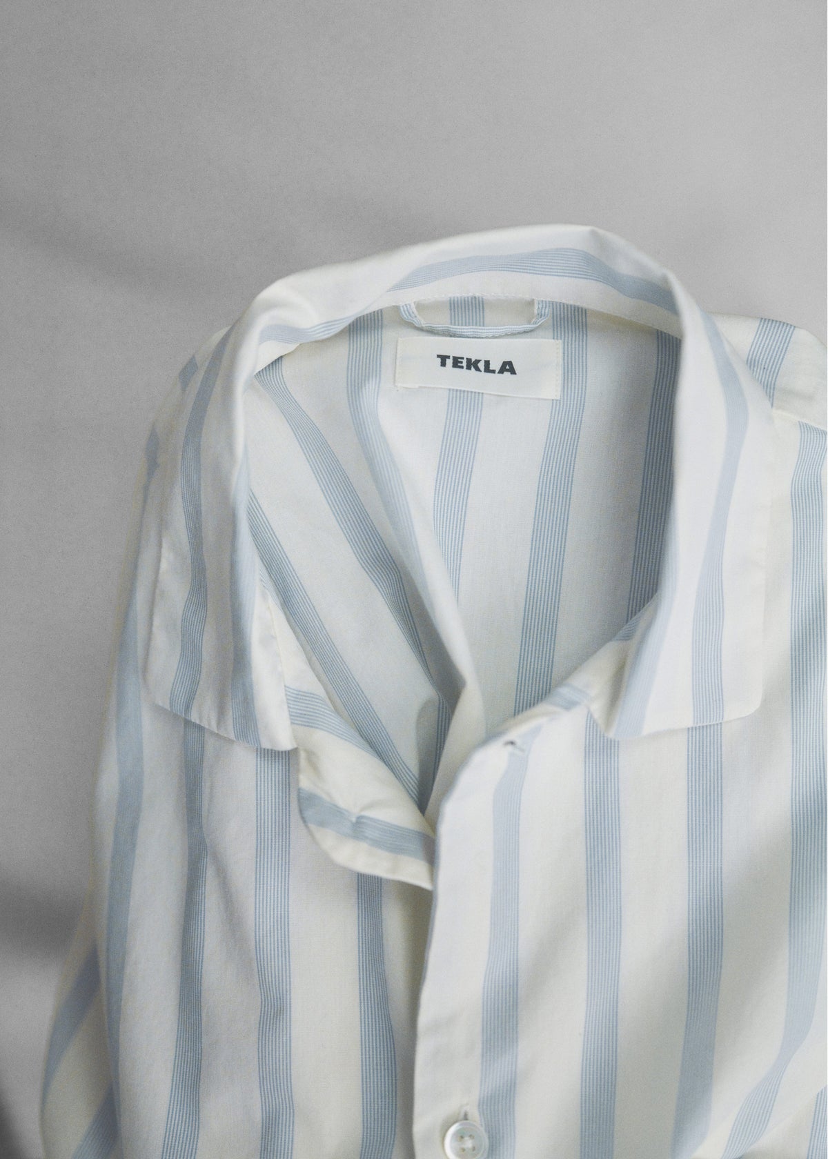 Tekla Poplin Pyjama Shirt - Needle Stripes – view 1 of 11