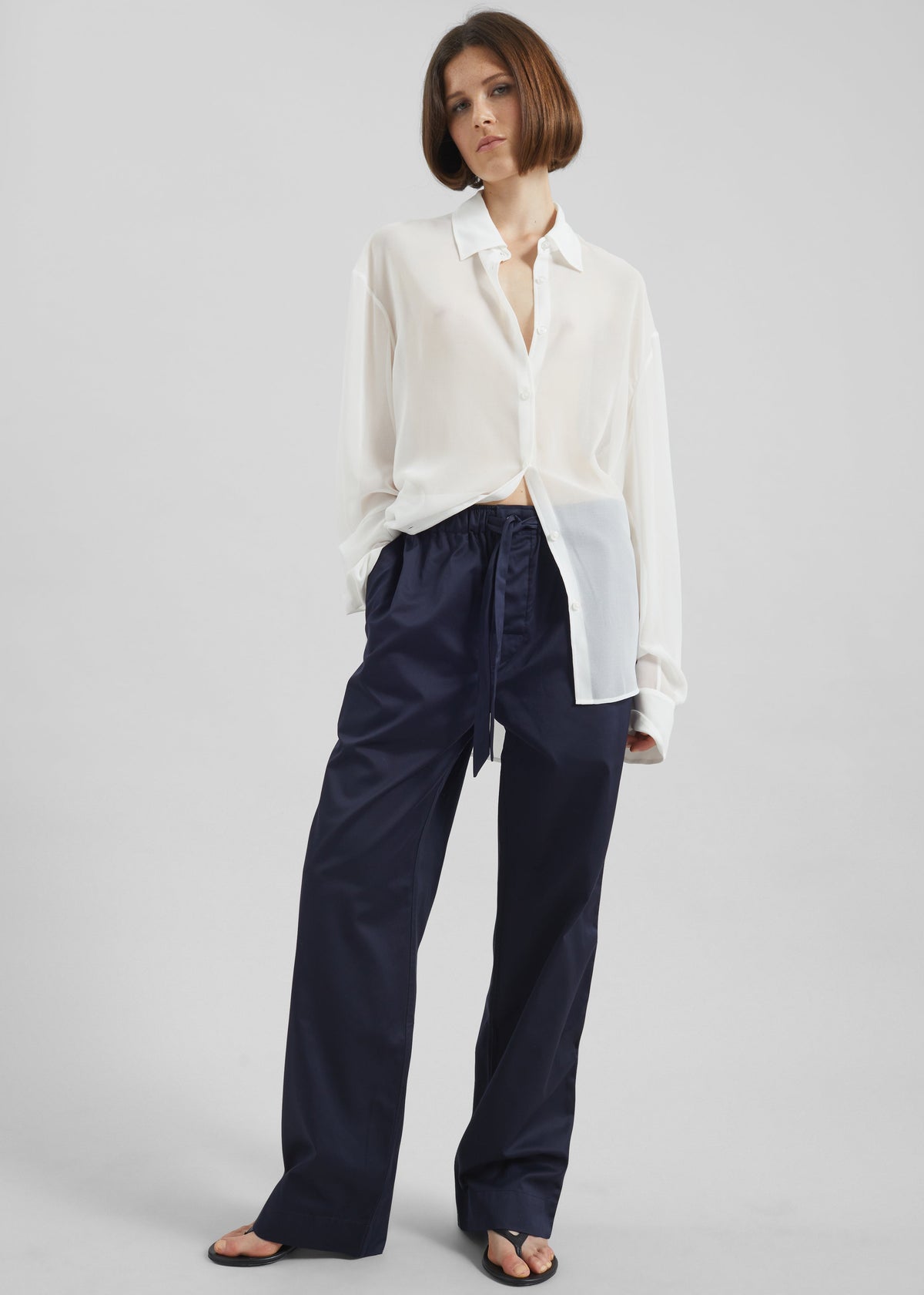 Tekla Sateen Pyjama Pants - Chelsea – view 3 of 14