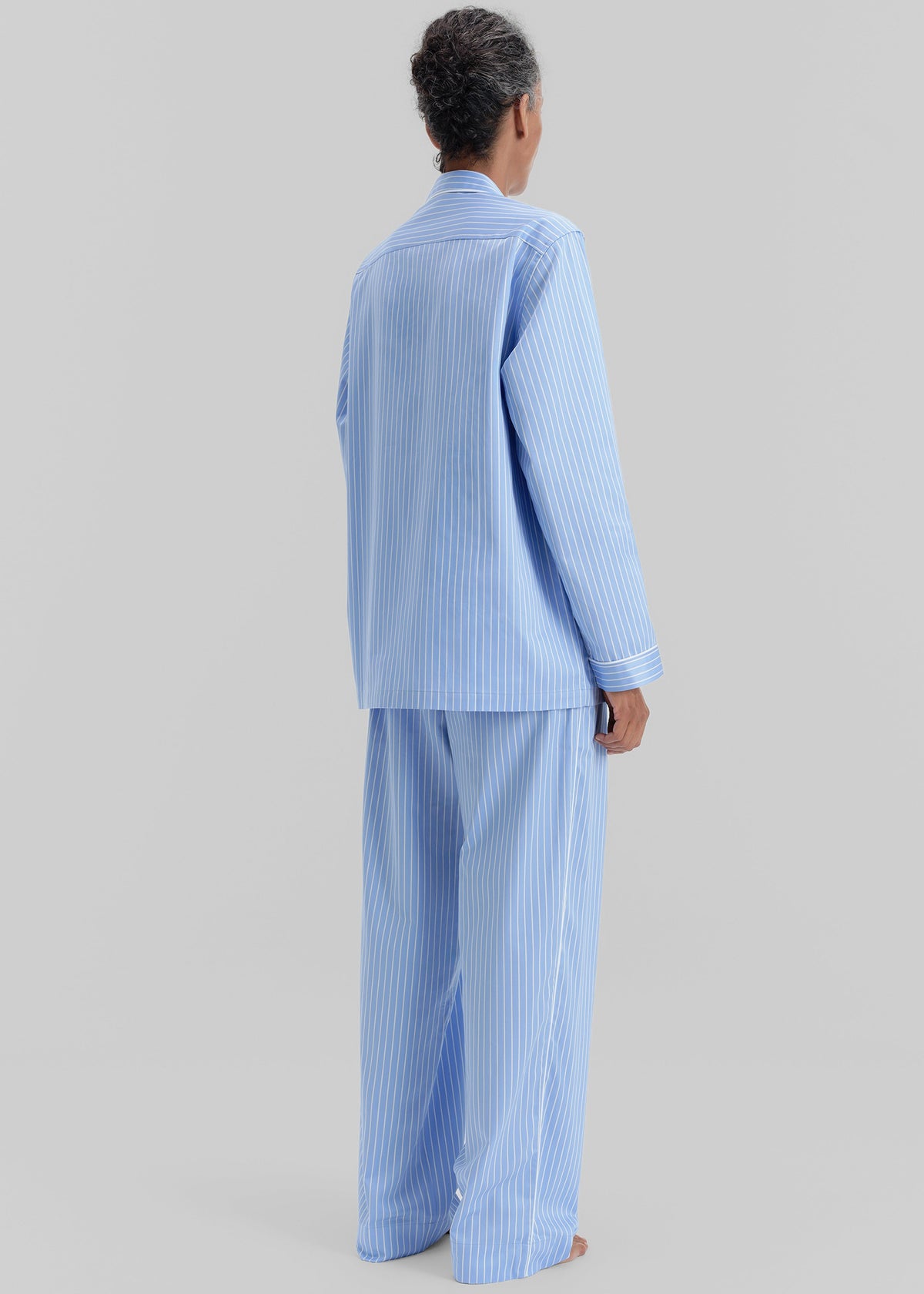 Tekla Sateen Pyjama Pants - Polo Stripes – view 6 of 7